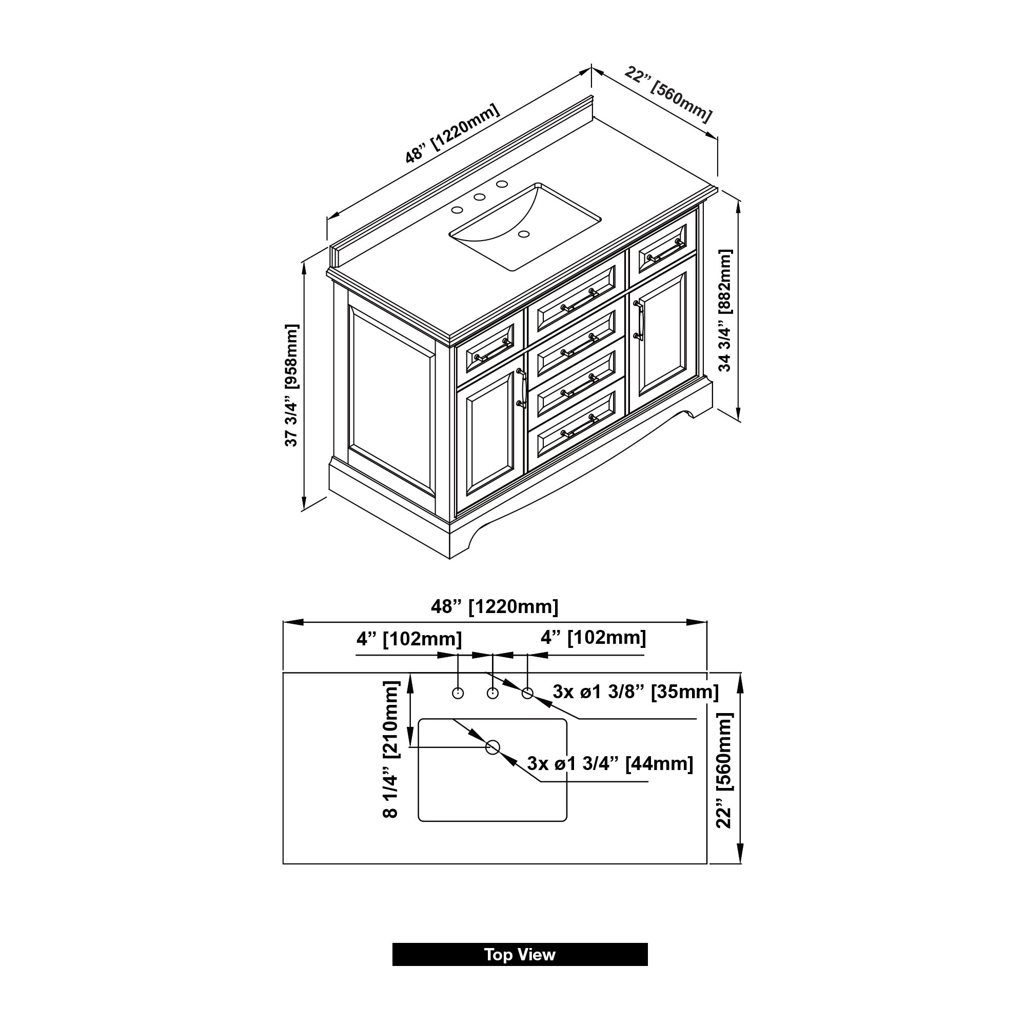 allen + roth RUTHERFURD 48W Bath-Vanity-Combo - View #18