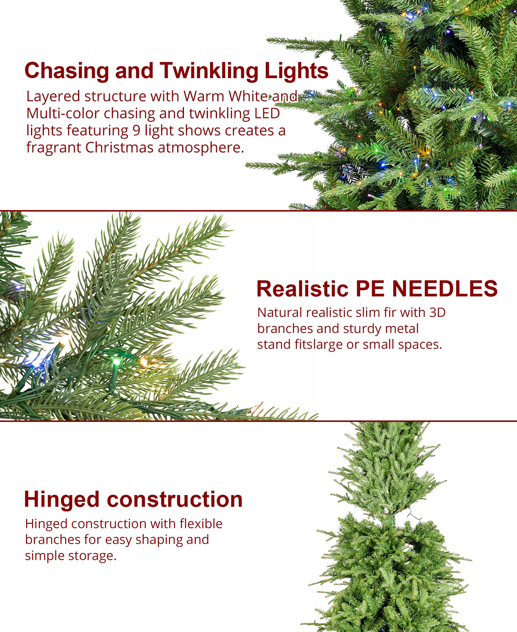 Glitzhome 2014600225 Artificial-Christmas-Trees - View #6