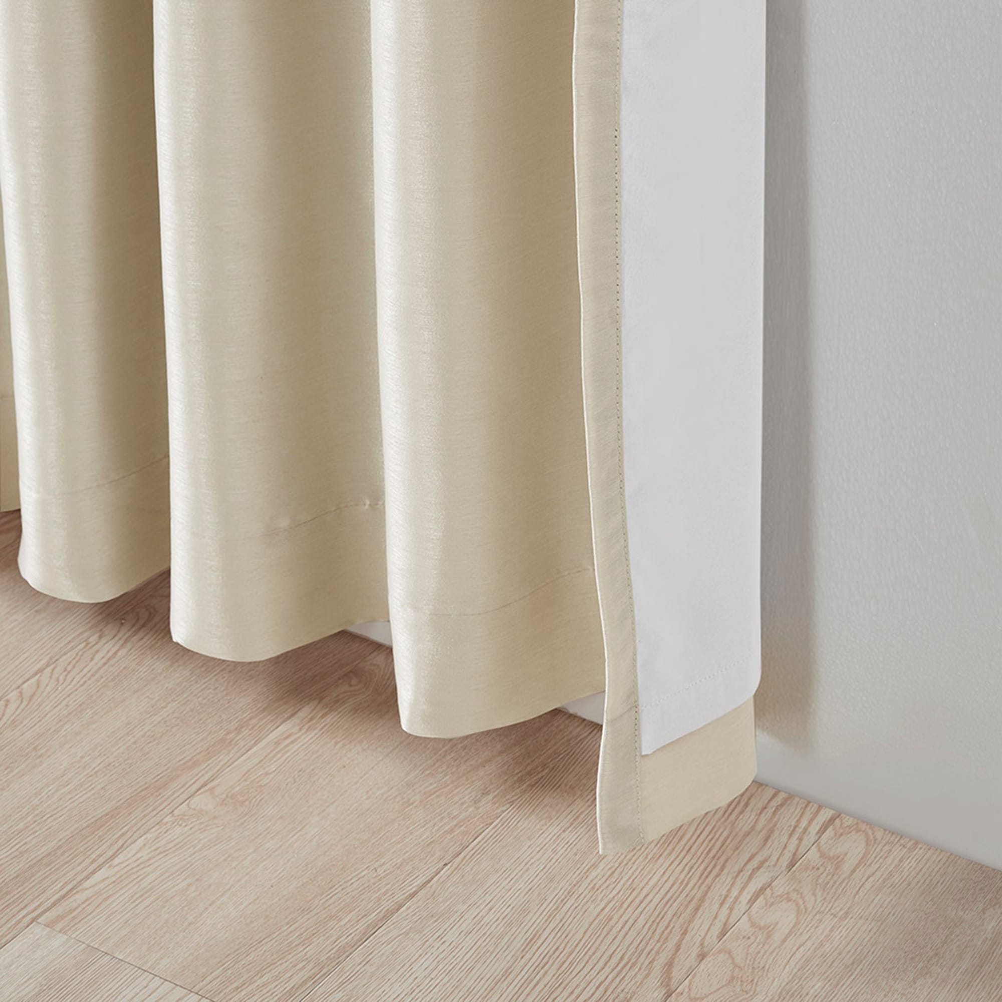 Champagne Faux Silk Blackout Tab Top Window Panel