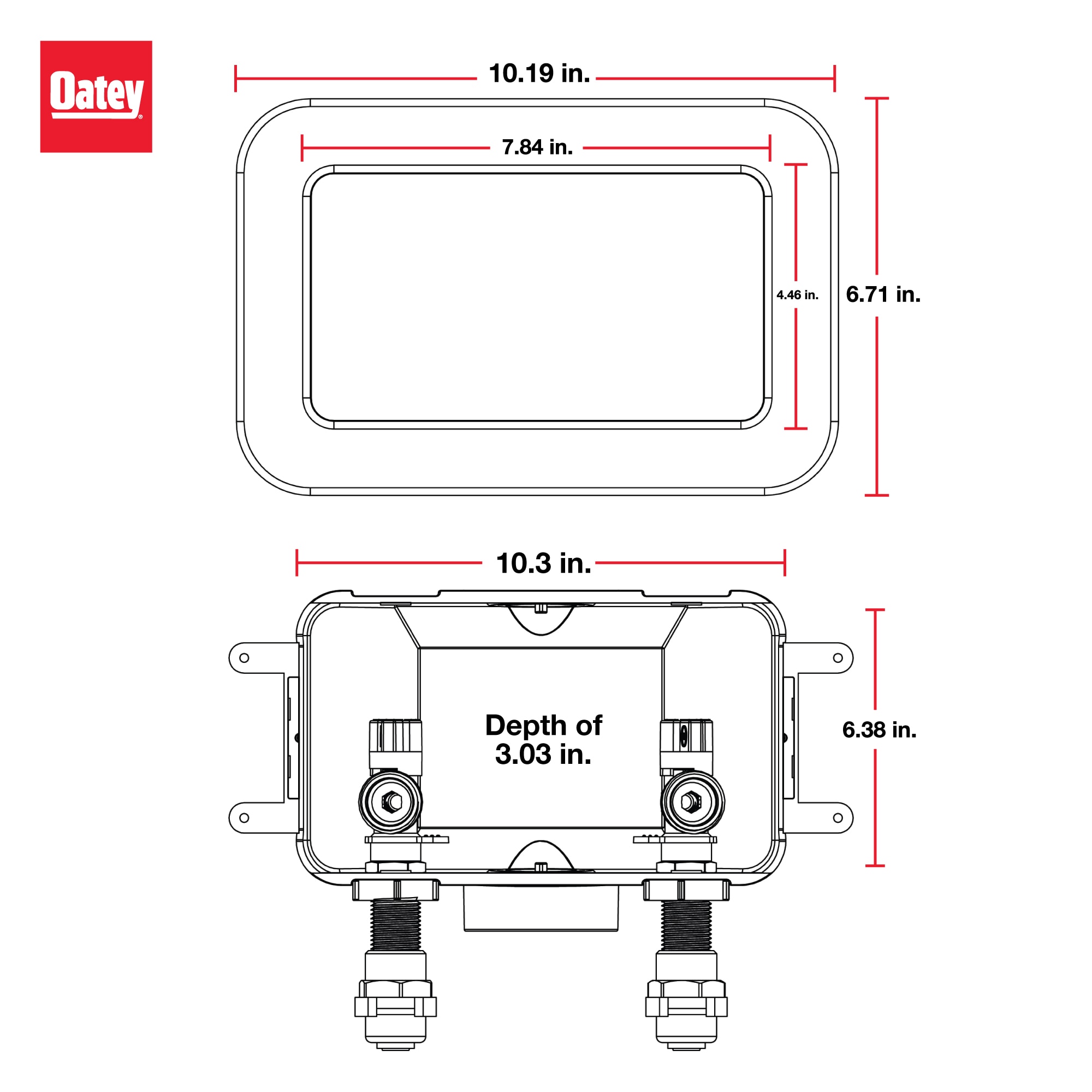 Oatey 38120 Appliance-Outlet-Boxes - View #4