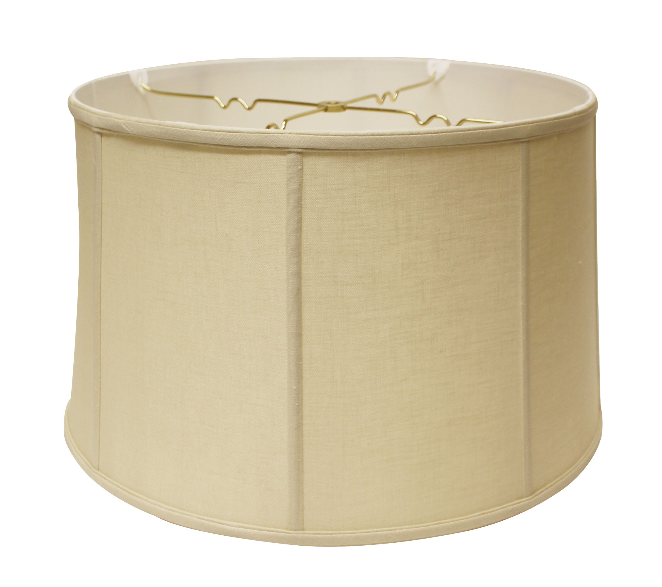 Cloth & Wire 11.5-in x 19-in Tan Linen Drum Lamp Shade in the Lamp ...