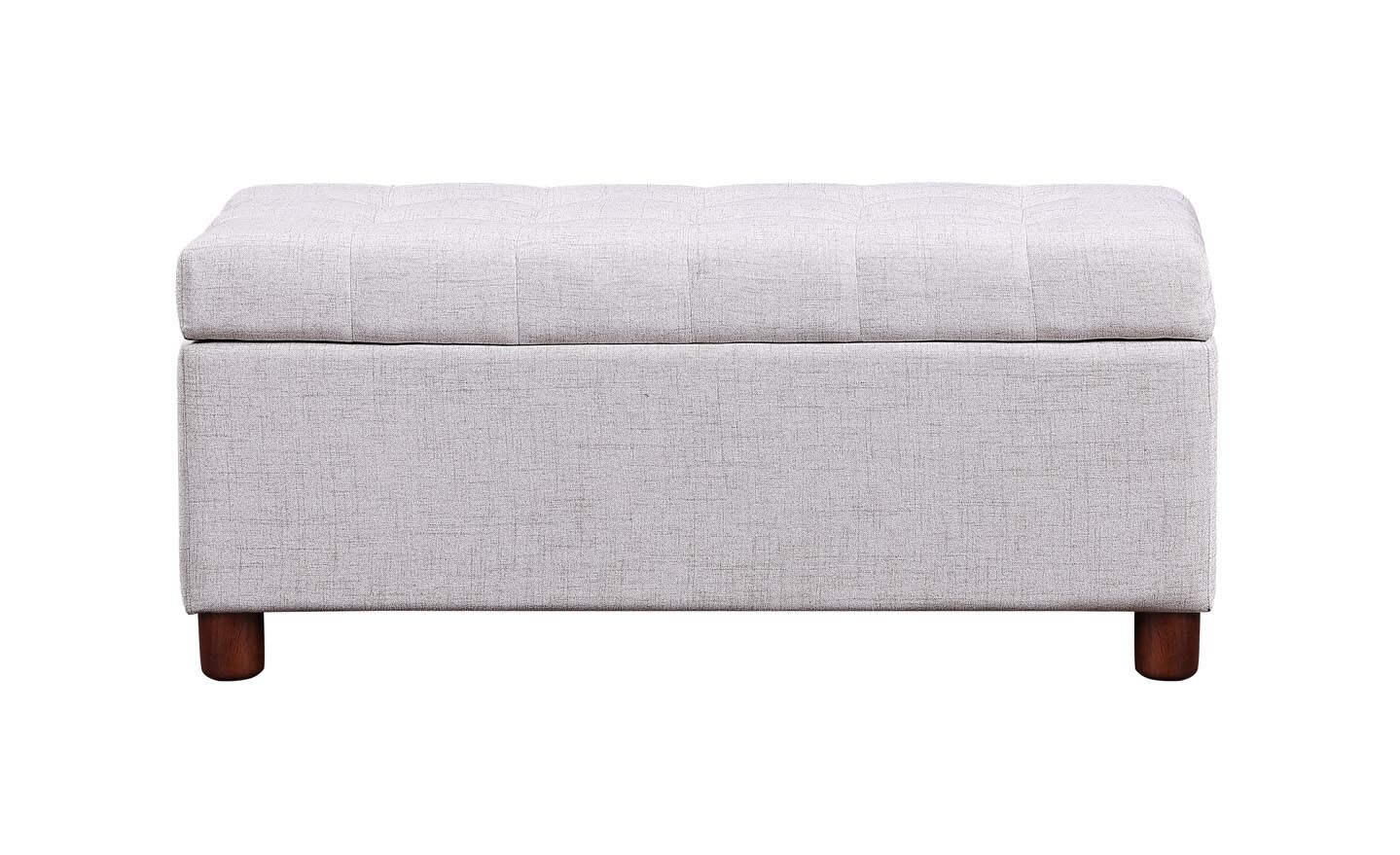 CASAINC BH-590AAA Modern Beige Storage Bench with Storage 38.98-in x 16.53-in x 17.71-in