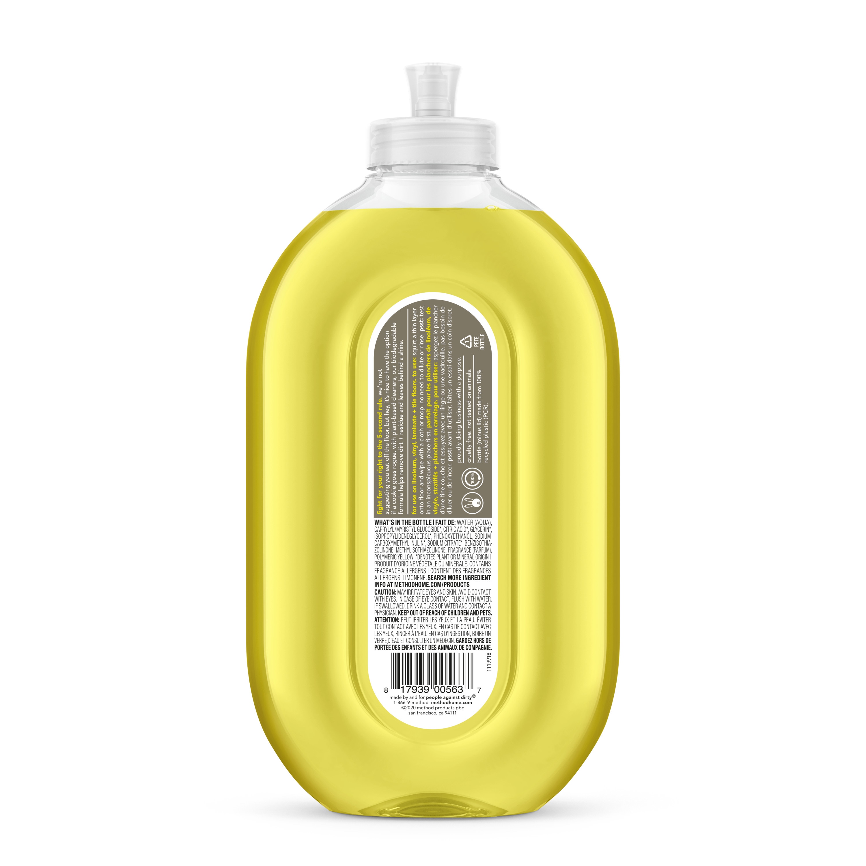 Method 25 oz. Lemon Ginger Squirt + Mop Hard Floor Cleaner (6-Pack) 317917  - The Home Depot