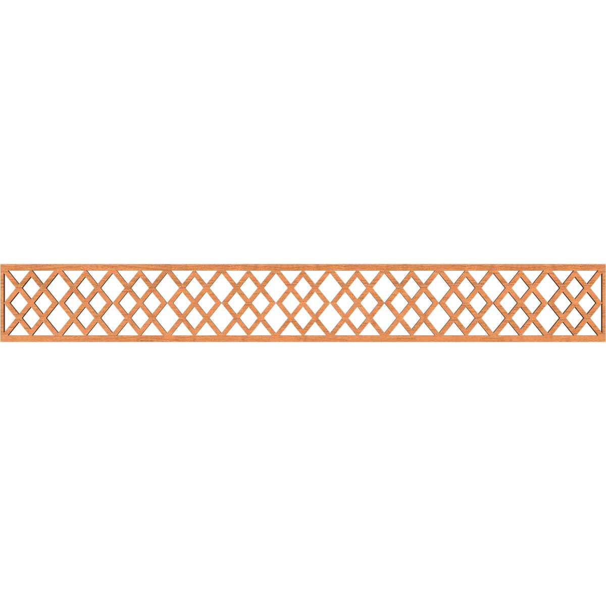Ekena Millwork MLDA06X46HADCH Hadley Fretwork Flat Trim 6-in x 3.86-ft Cherry Brown Unfinished 2156320 Pierced Wall Panel Moulding