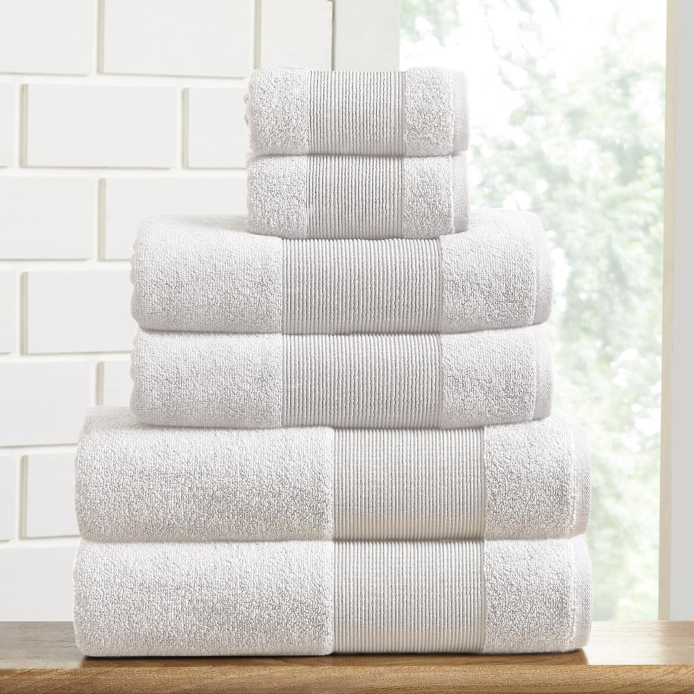 Amrapur Overseas 4-Piece Gray Cotton Quick Dry Bath Towel Set (4pk