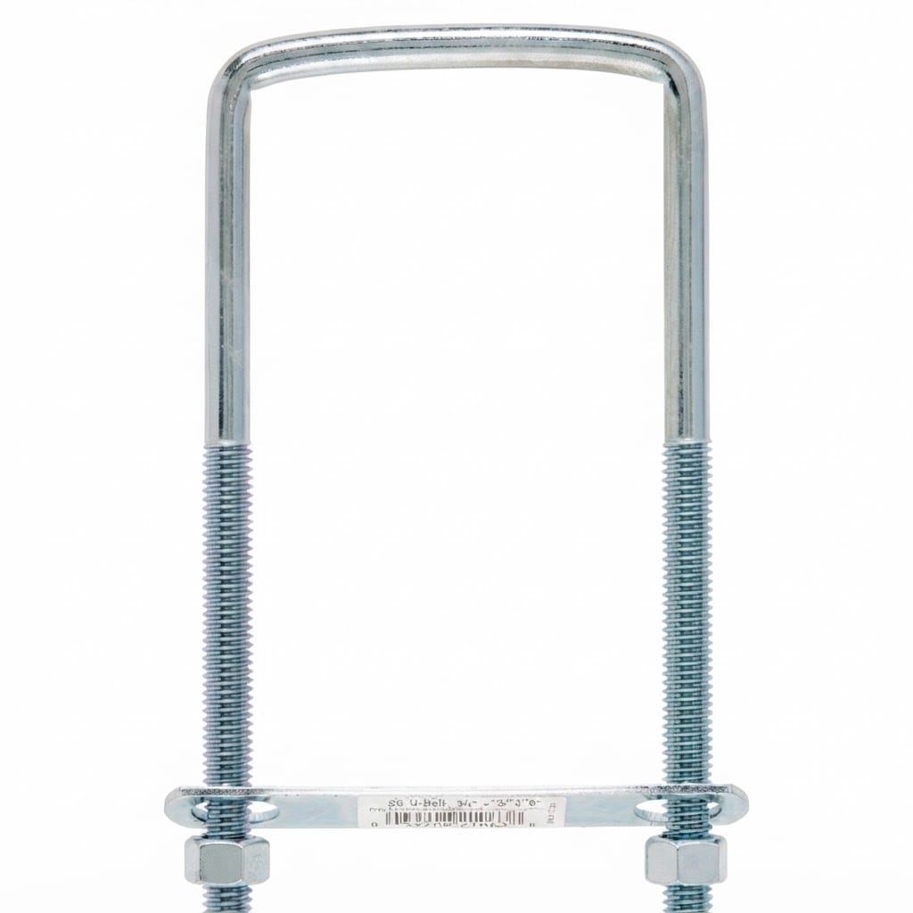 Hampton  3/8 in. X 3 in. W X 6 in. L Coarse Zinc Plated Steel Square U Bolt 10 packs