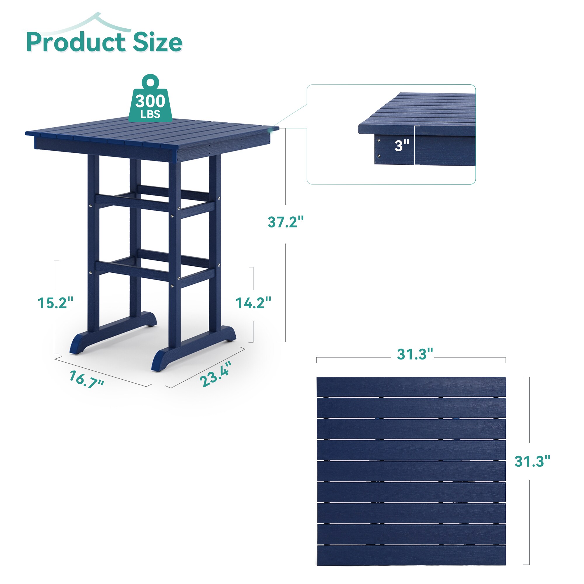 LUE BONA LB23DT0003-500LS Patio-Tables - View #3