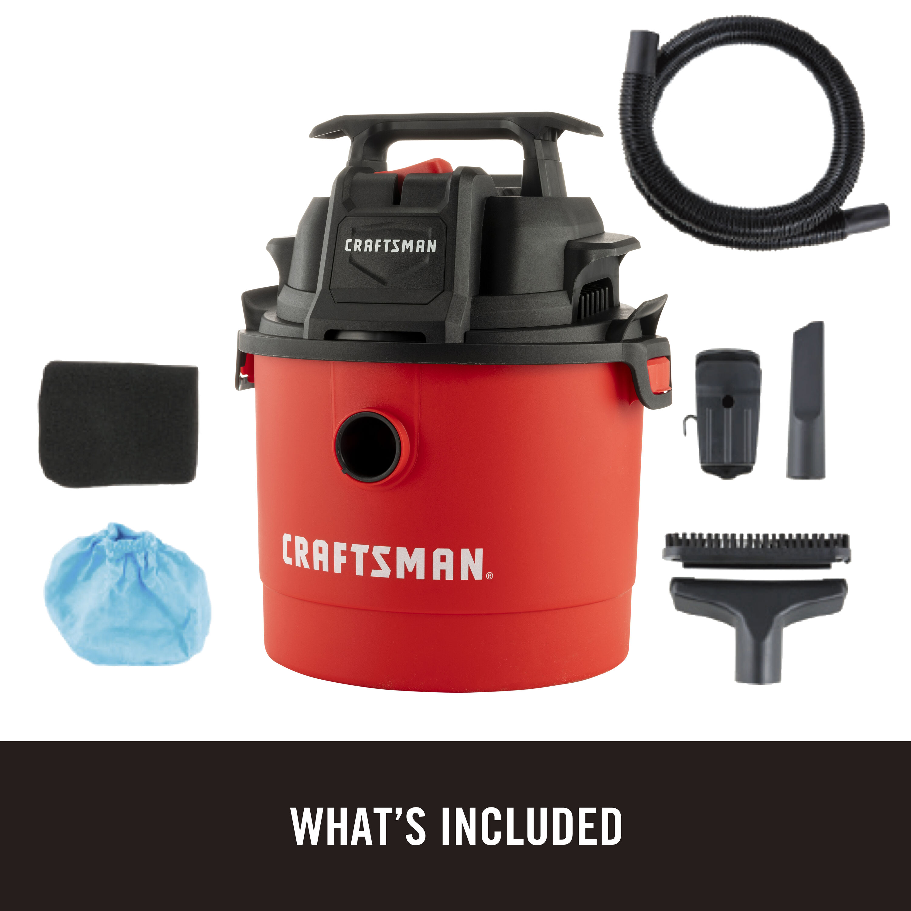 CRAFTSMAN 2.5-Gallons 2-HP Corded Wet/Dry Shop Vacuum with