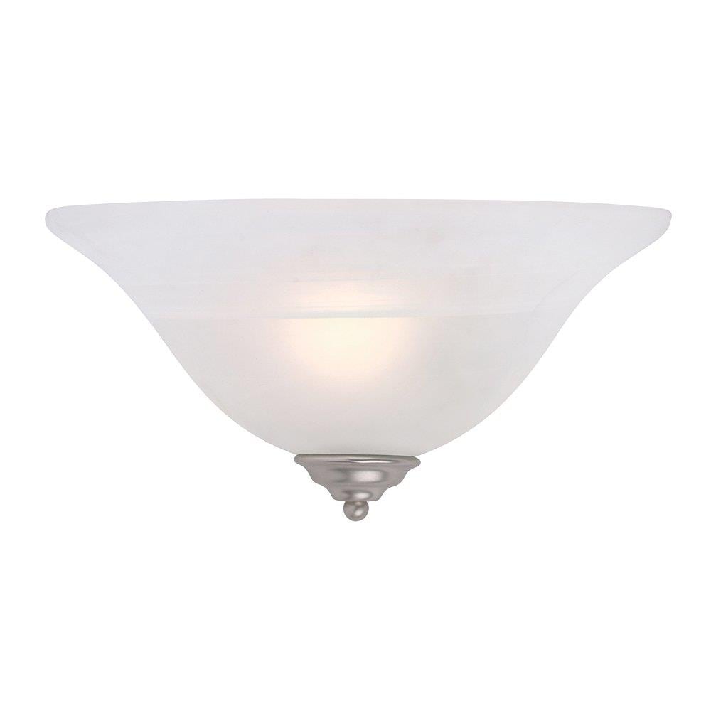 Brushed Nickel Wall Sconce with White Alabaster Glass