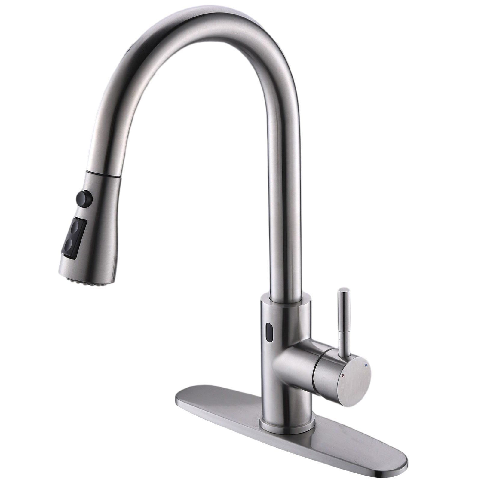 BWE A-94003 Single-Handle Kitchen Faucet Brushed Nickel Single Handle ...