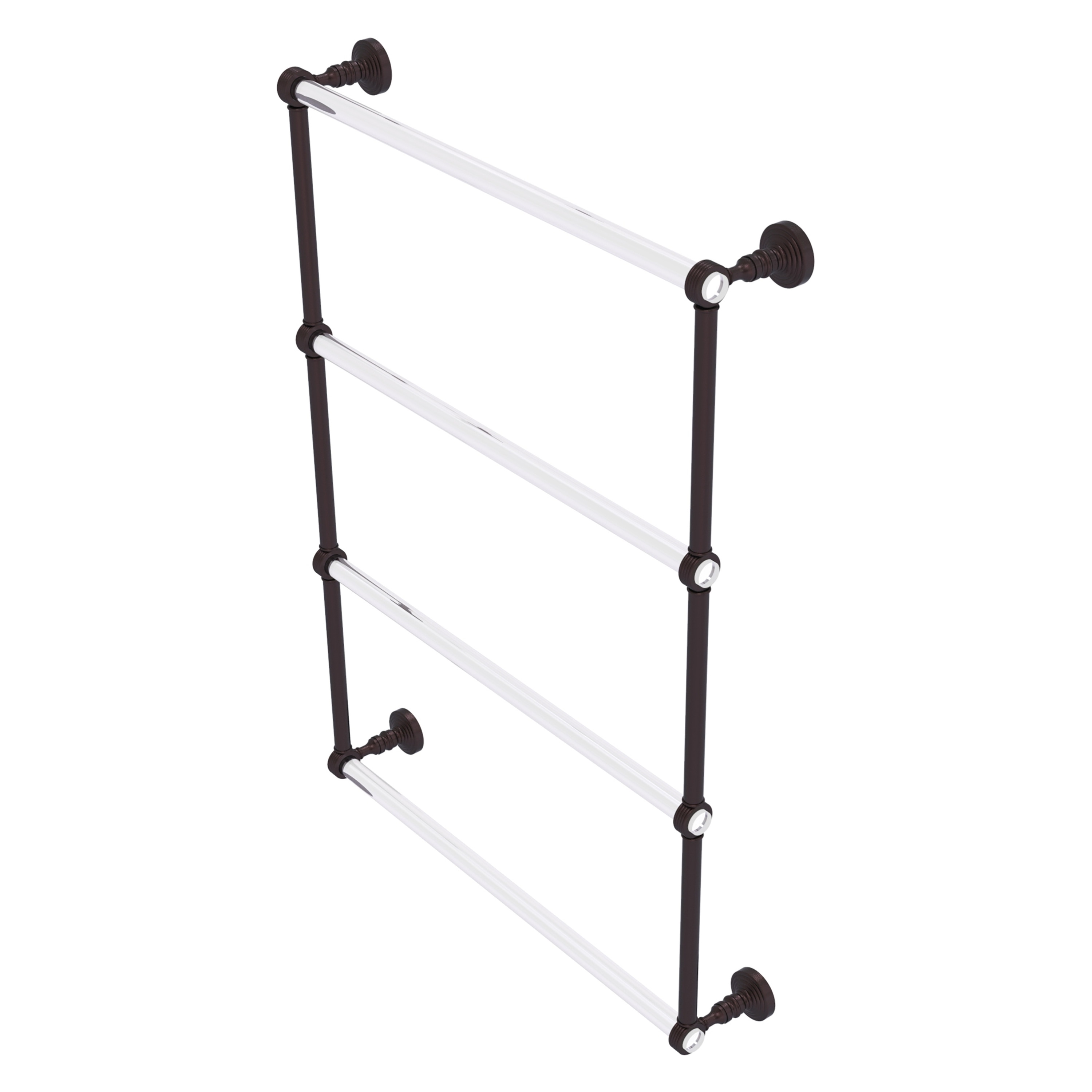 Allied Brass PG-28G-24-ABZ Pacific Grove 24-in double Antique Bronze Wall mount 4-tier Towel Bar