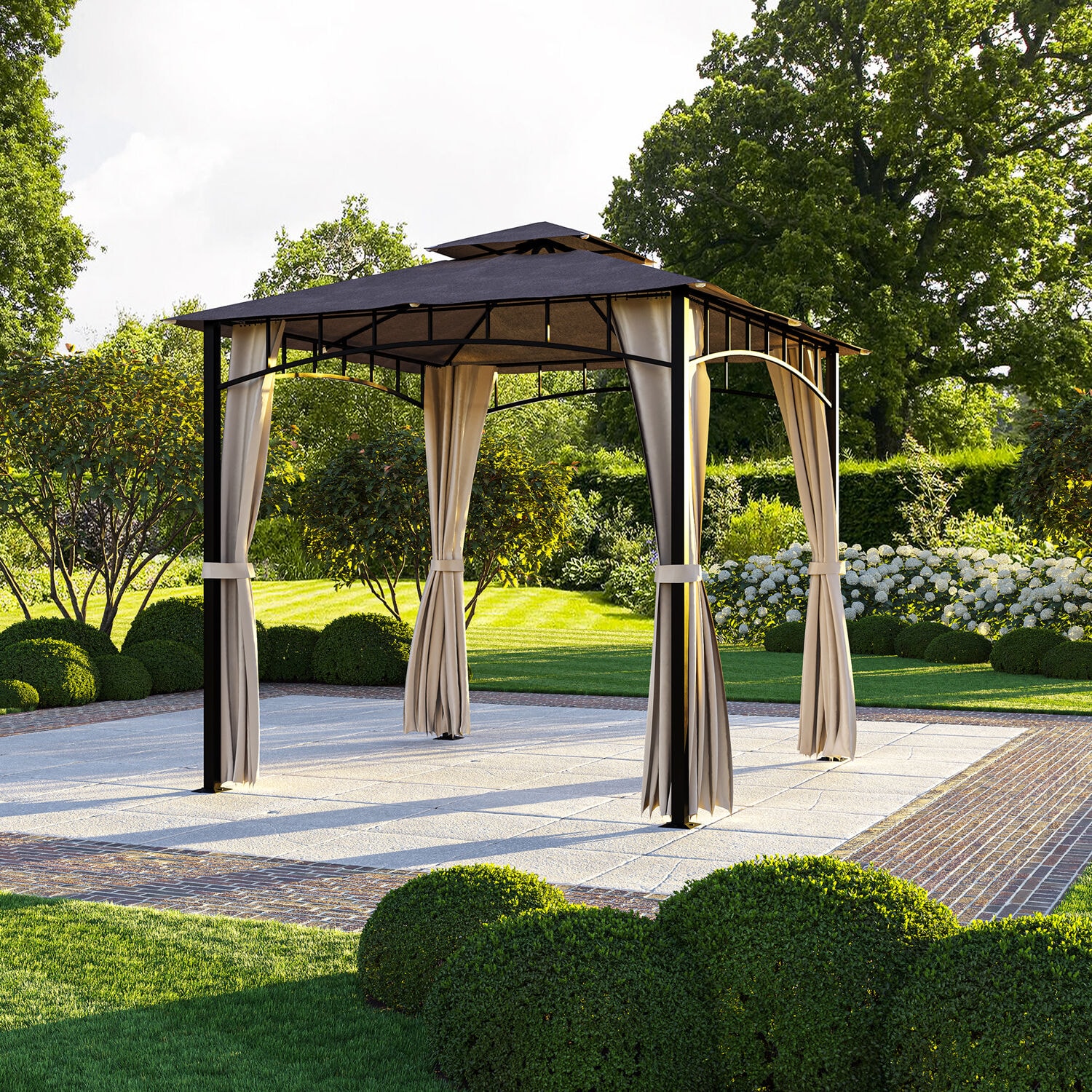 Hanover ORIANGAZ-TAN Wood-Resin-Gazebos - View #7