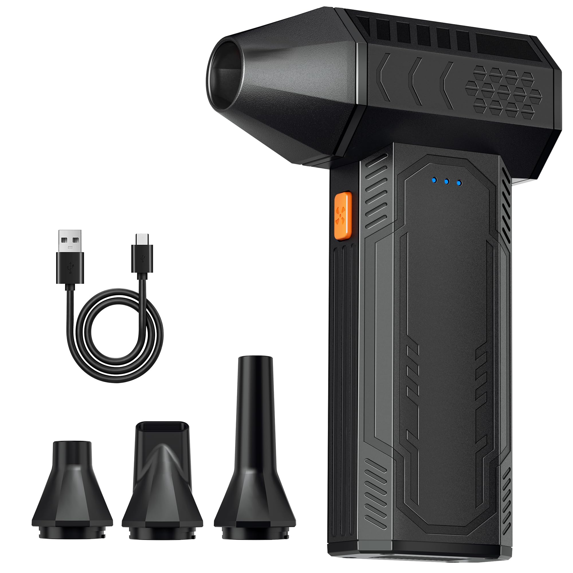 AKSCYZM  Electric Air Duster Super Power 110000RPM Three Gear Adjustable Mini Blower with Fast Charging Cordless for Computer Keyboard Car