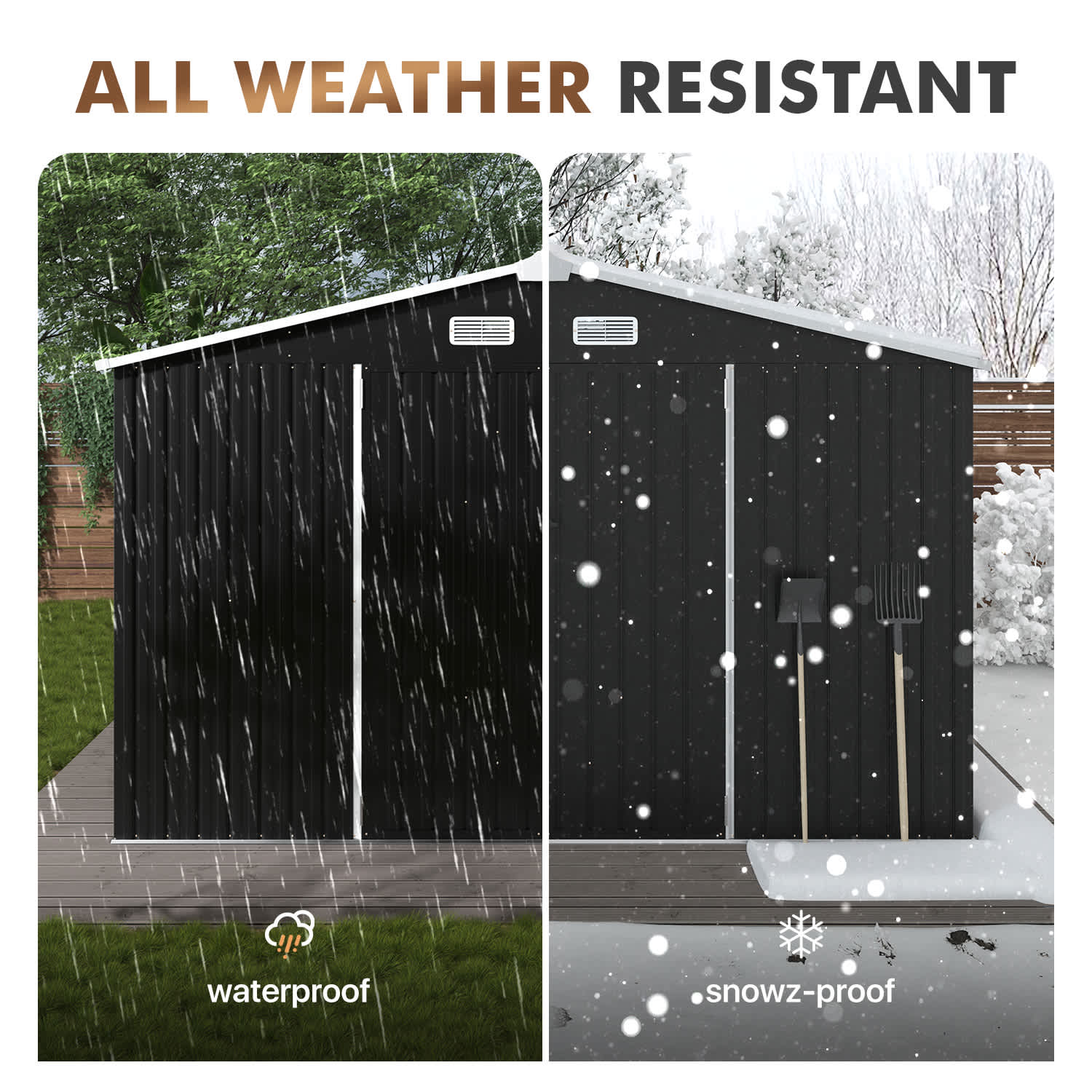 Sunmthink MSD1008-0710BK Metal-Storage-Buildings-Sheds - View #9