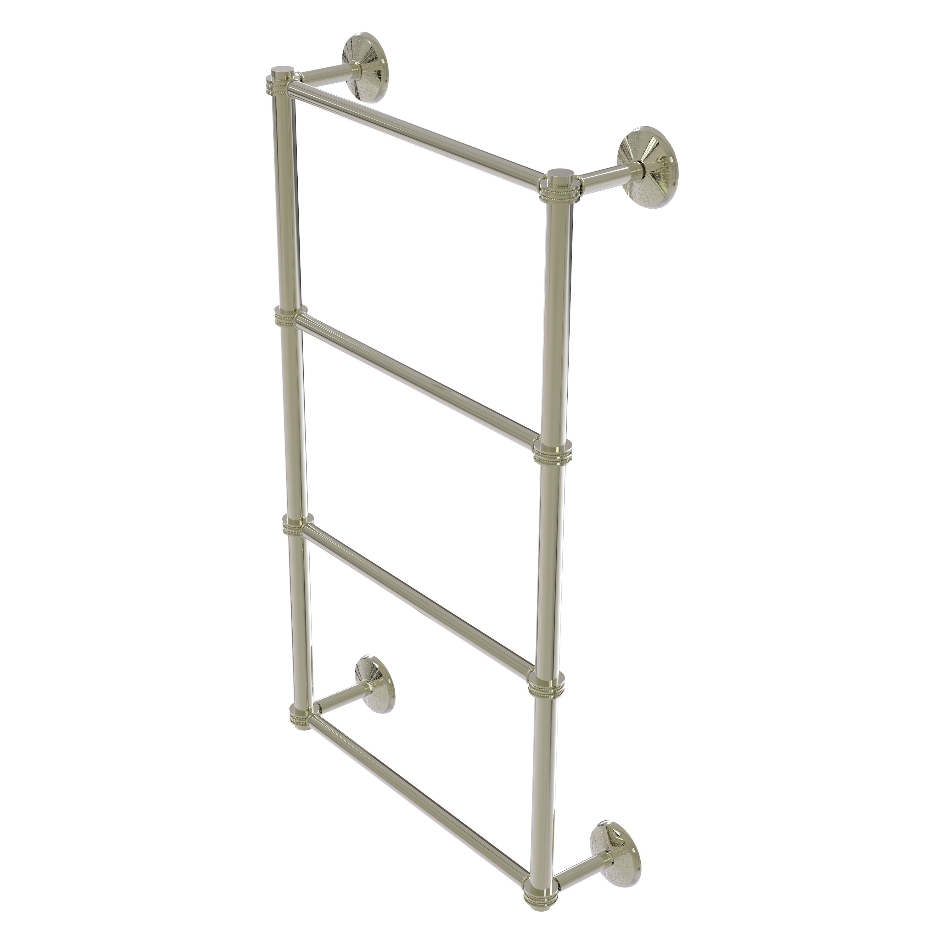 Allied Brass MC-28D-30-PNI Monte Carlo 30-in double Polished Nickel Wall mount 4-tier Towel Bar