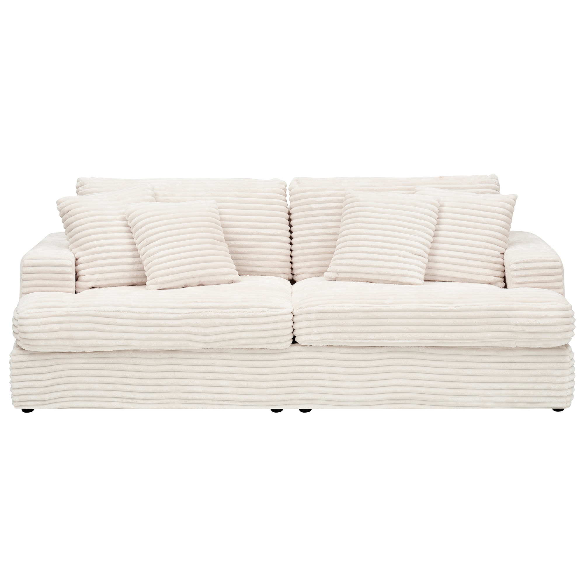 Bybafun YC5200068 79.3-in Modern White Sofa