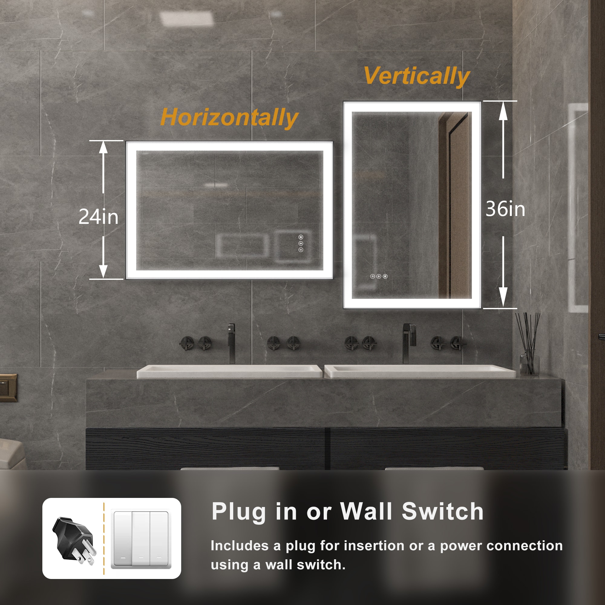 Maxax MS02-2436-KK Framed-Bath-Mirrors - View #3