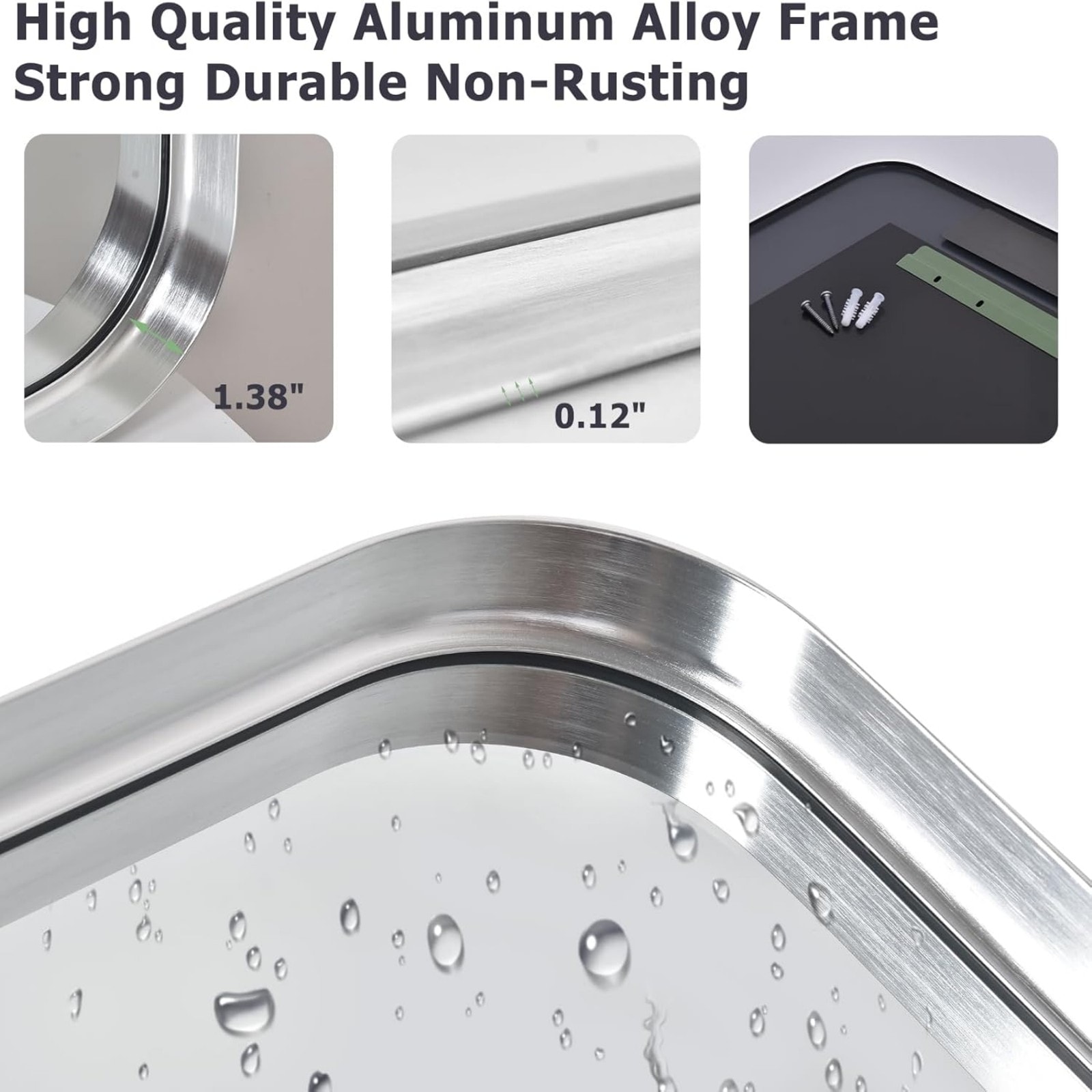 GlasFlength 642135862377 Framed-Bath-Mirrors - View #4