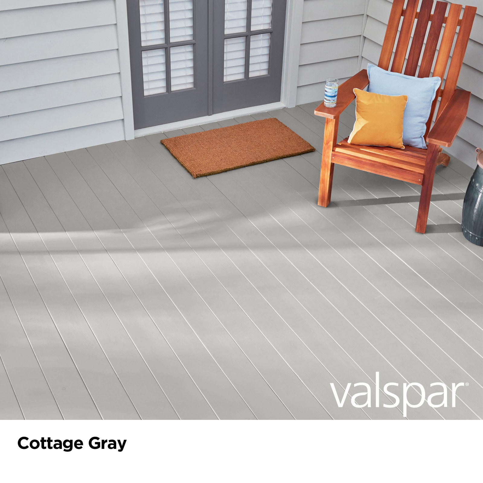 Valspar Cottage Gray Solid Exterior Wood Stain And Sealer (1-quart) In ...