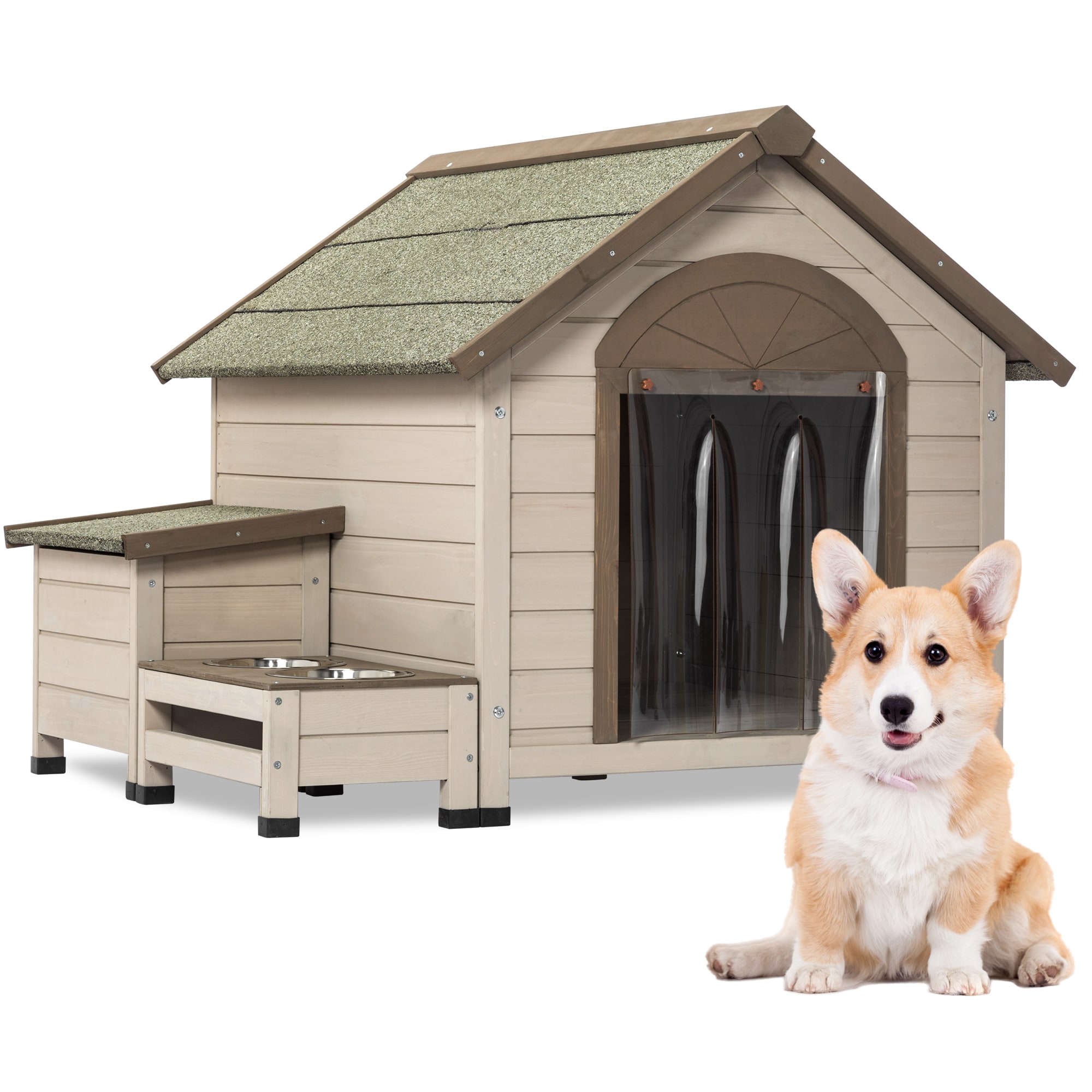 LIVIZA GIZ-YS4557GN Wood Indoor/Outdoor Small Dog House