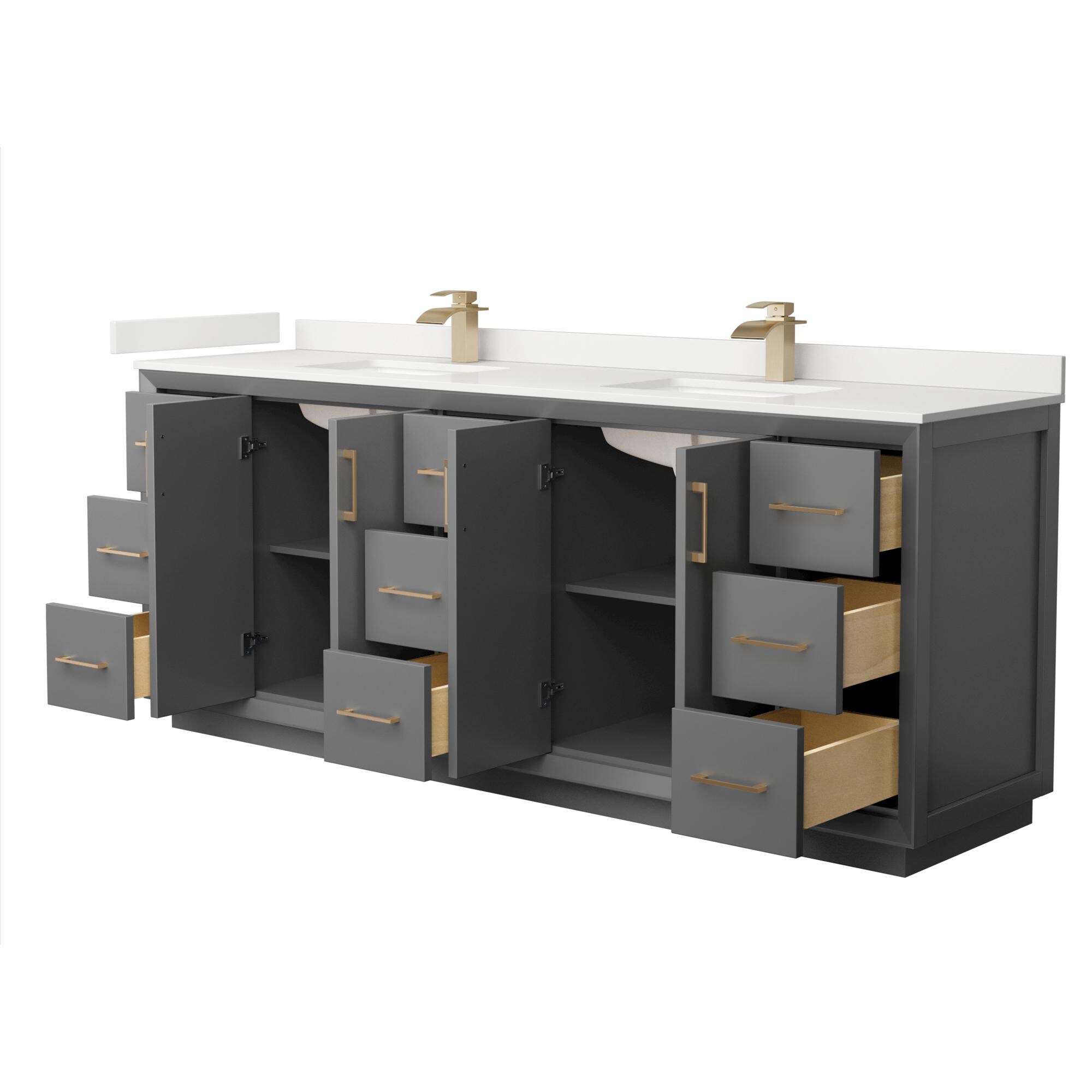 Wyndham Collection WCF414184DGZWQUNSMXX Bath-Vanity-Combo - View #2