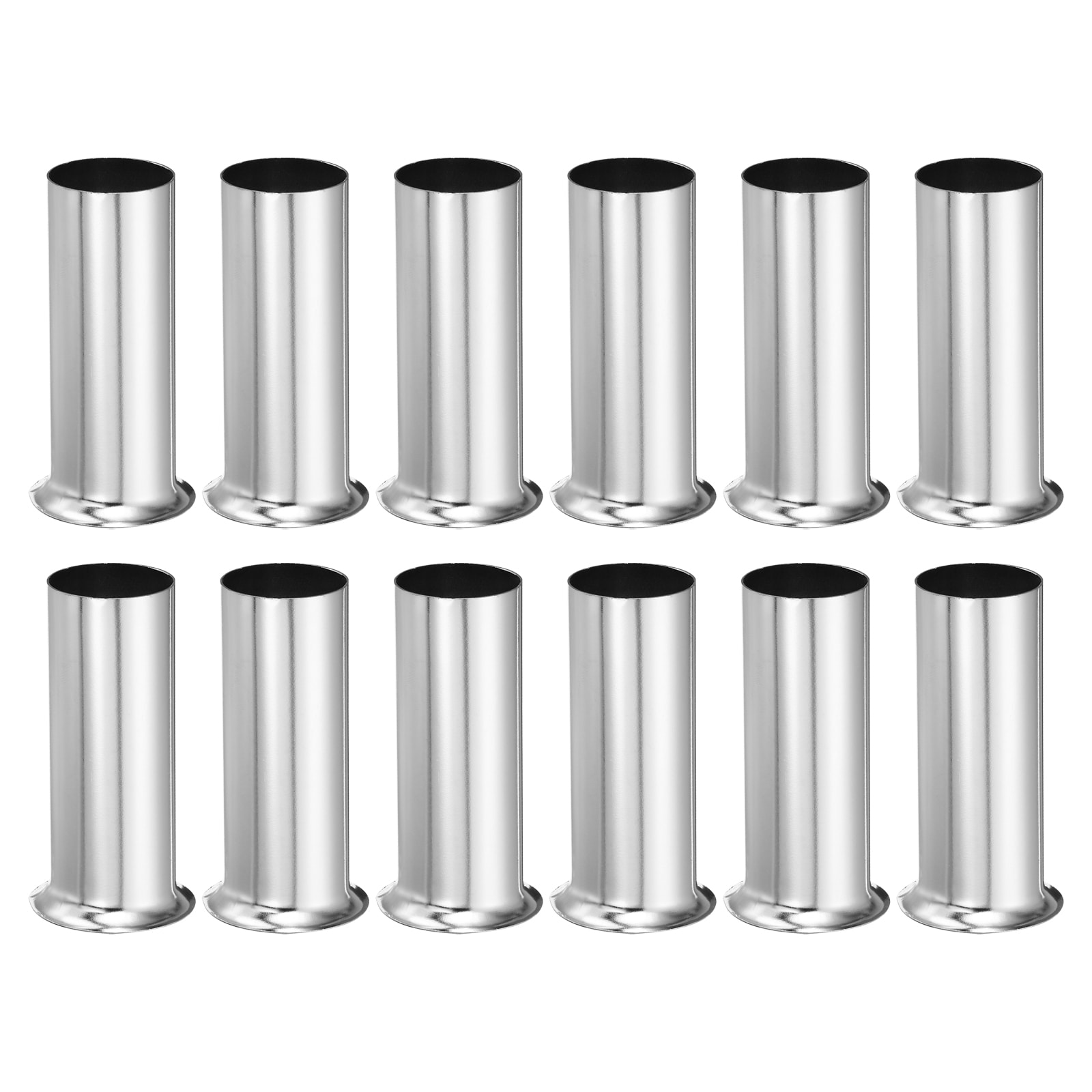 Unique Bargains Candle Socket Covers 3.1 Inch Tall Metal Chandelier Sleeves Candelabra Base Sockets Fit to Most Chandeliers Silver Tone 12pcs