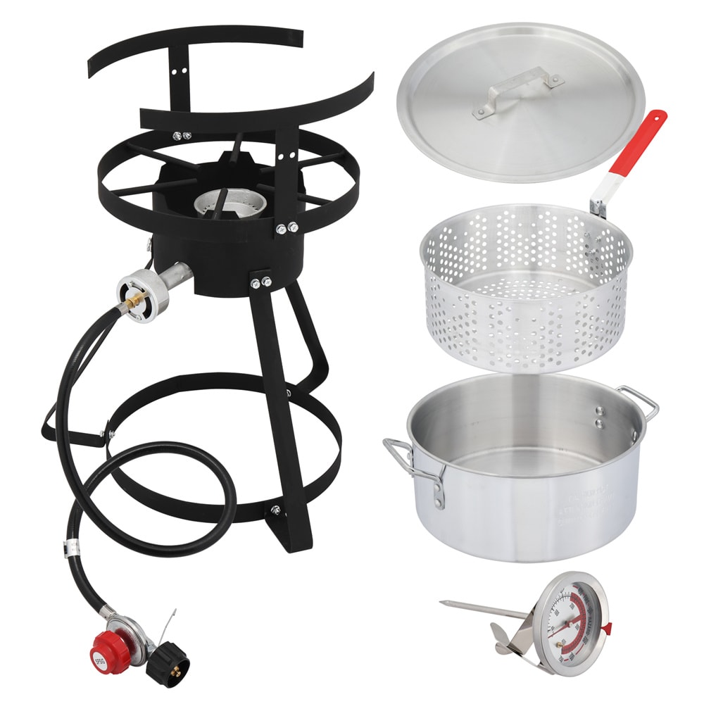 Outopee LO1G57000904 10 Quarts Push and turn Ignition Oil-less Gas Turkey Fryer