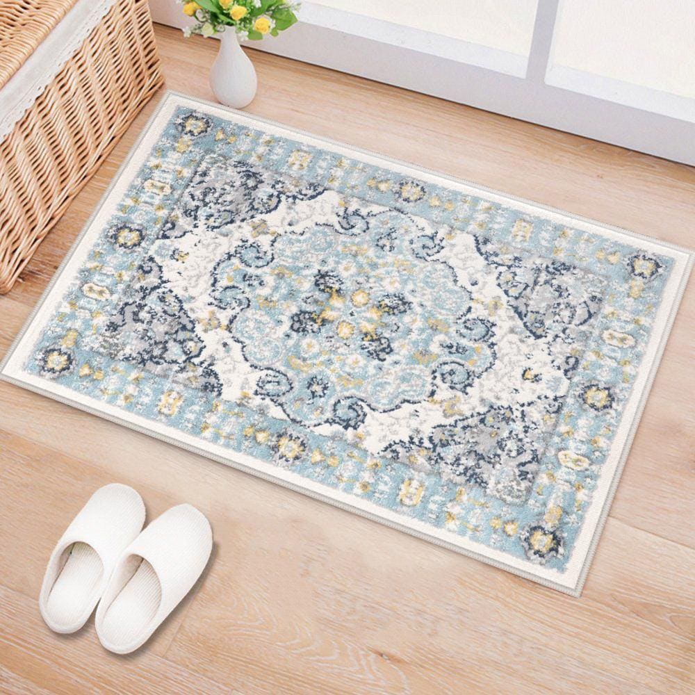 World Rug Gallery MON830CREAM2X3 Avalon 2 x 3 (ft) Loomed Polypropylene Cream Rectangular Indoor Medallion Oriental Area rug