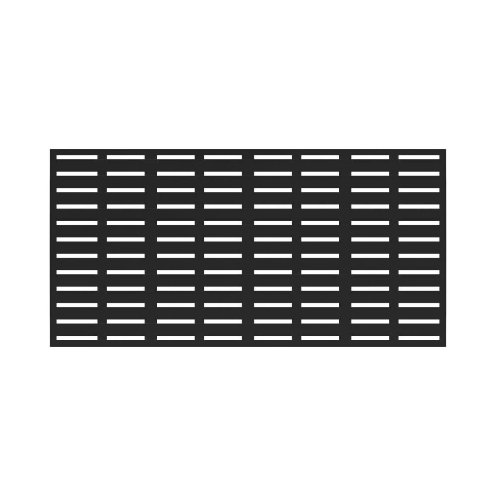 Freedom 1-in x 72-in x 3-ft Boardwalk Black Polypropylene Decorative Screen Panel