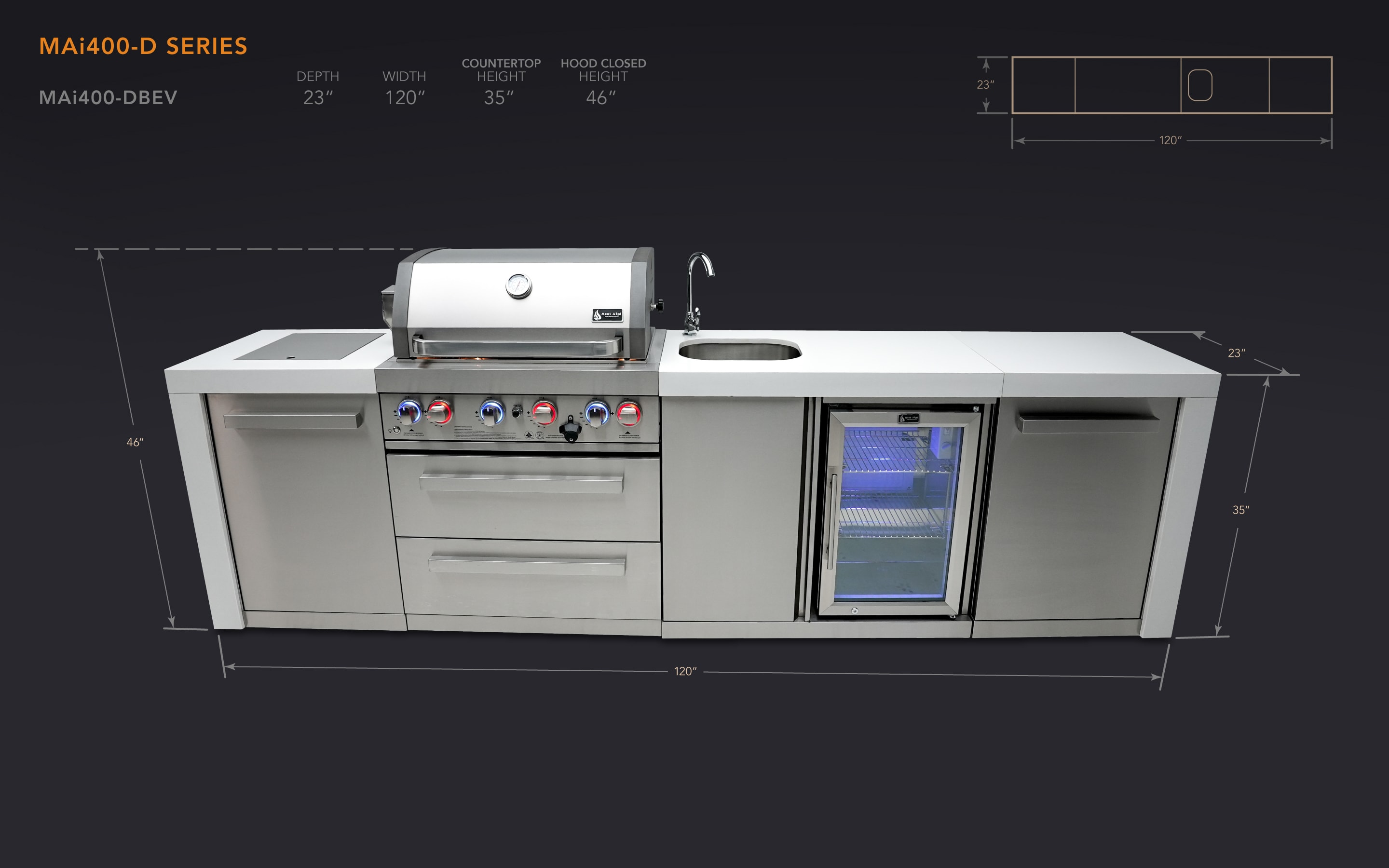 Mont Alpi MAI400-DBEV Modular-Outdoor-Kitchens - View #2