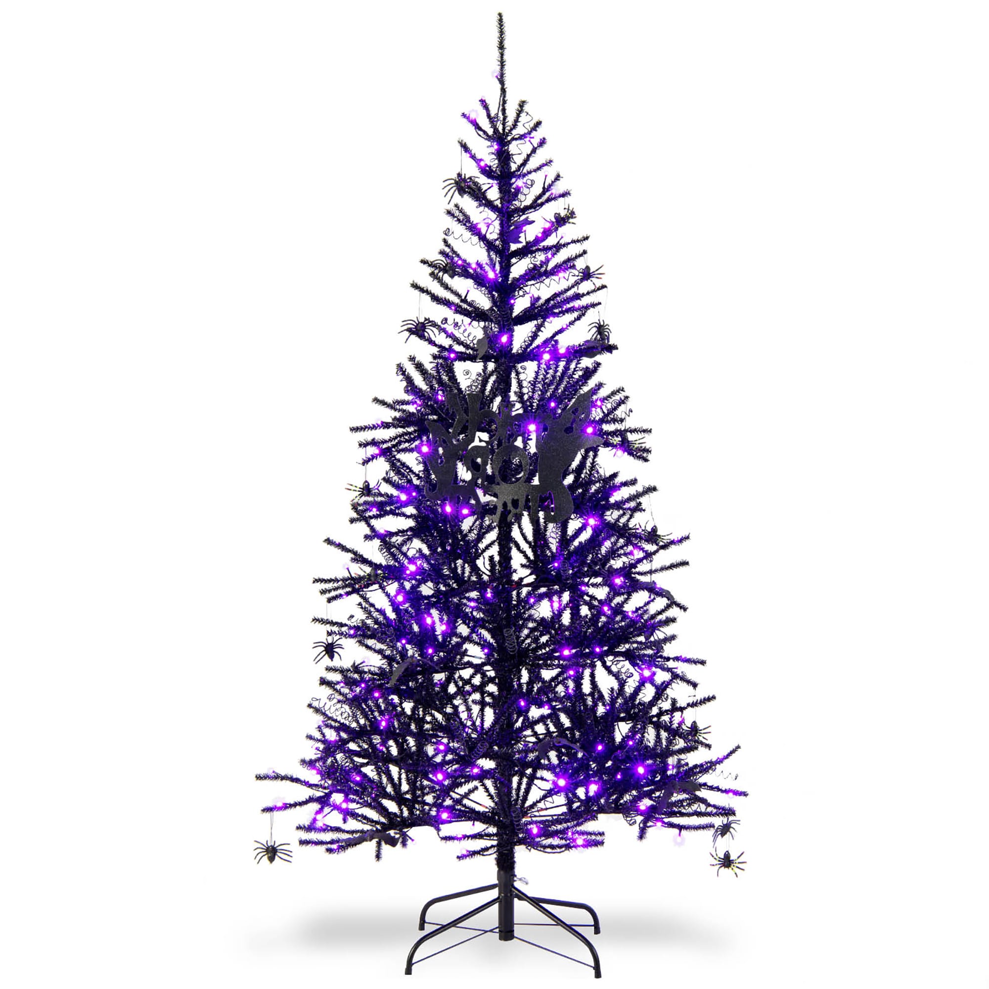 Goplus 4-ft Pre-lit Artificial Christmas Tree with 250 Multi-function LED  Lights at