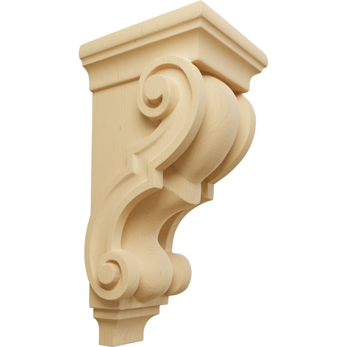  CORW05X05X10TRAL 4.5-in x 5.0000-in x 10-in Unfinished Alder Wood Paintable/Stainable Corbel