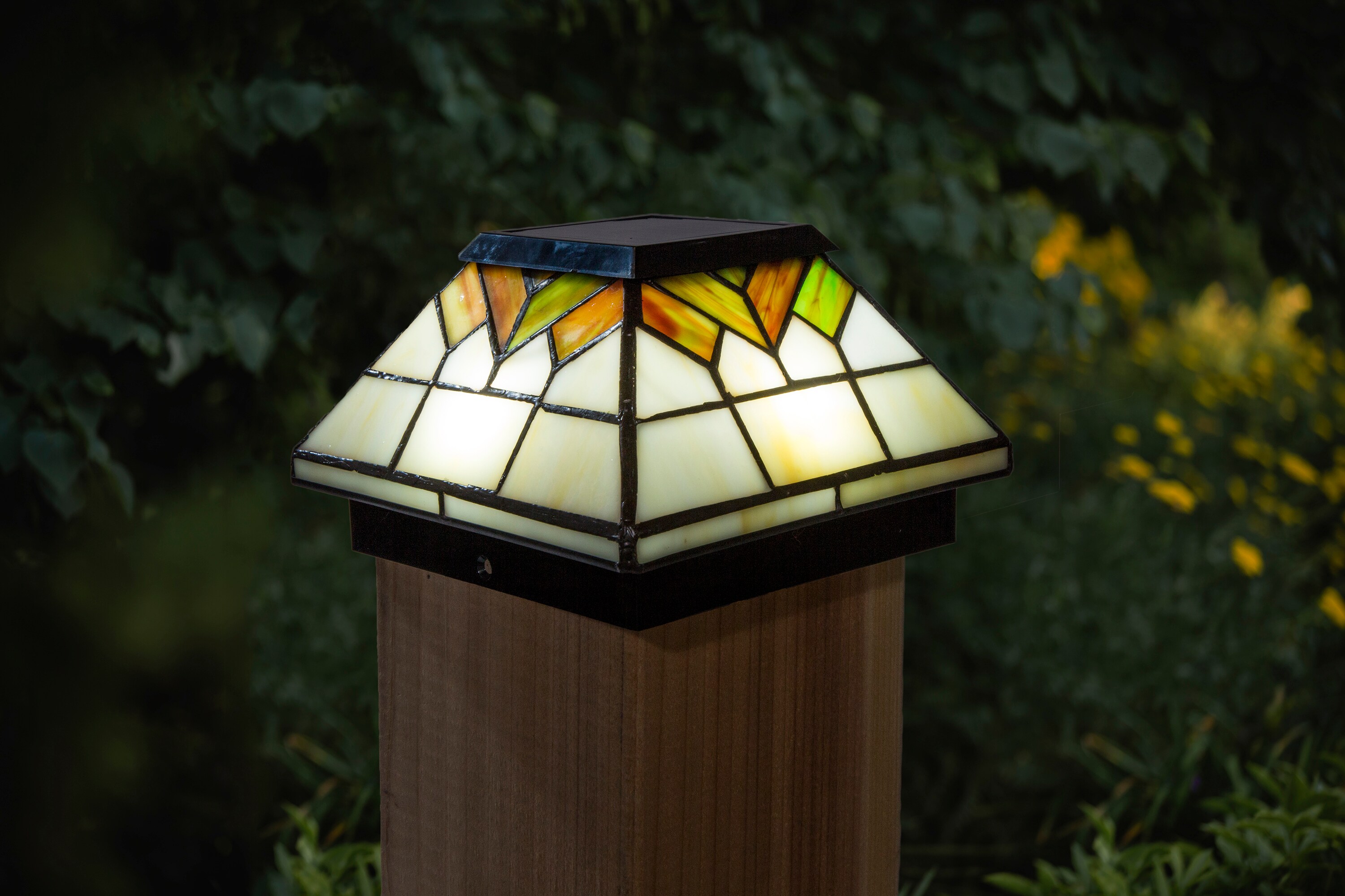 solar fence post lights 5x5 lowes