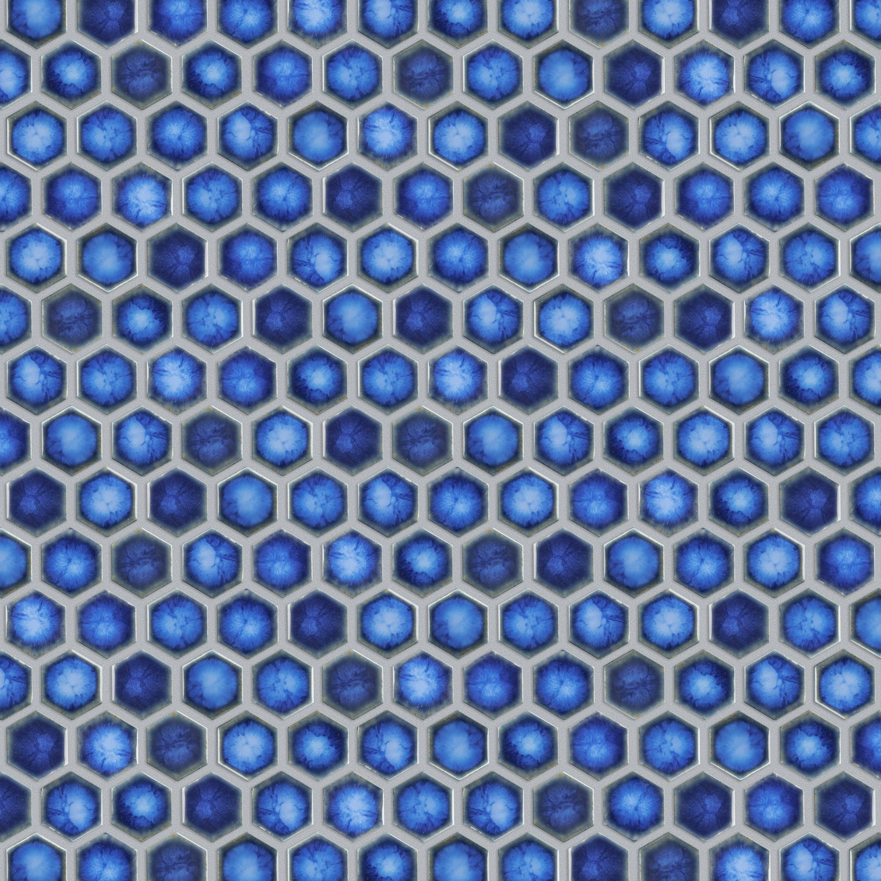 Affinity Tile Sample - Hudson 1" Hex Sapphire 6-in x 6-in Glossy Porcelain Hexagon Floor and Wall Tile