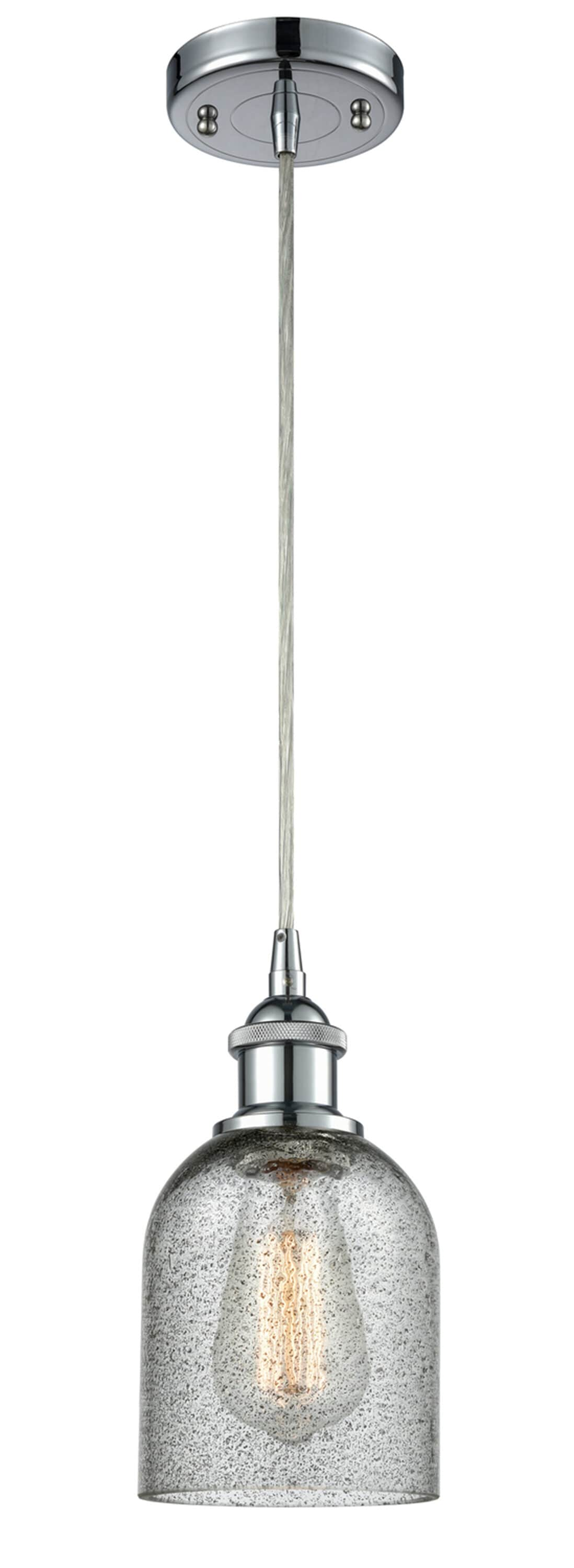 Innovations Lighting Caledonia Polished Chrome Industrial Stained Glass