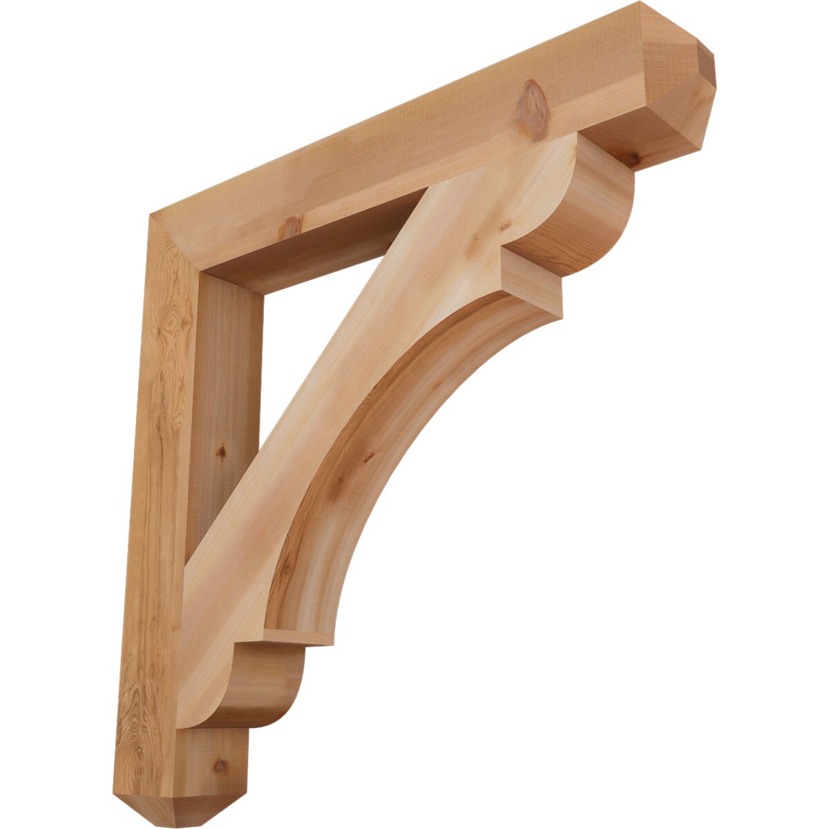 Ekena Millwork BKT06X42X42OLY04SWR Olympic craftsman smooth 5-1/2-in x 42-in x 42-in Western red cedar Brown Wood Standard bracket