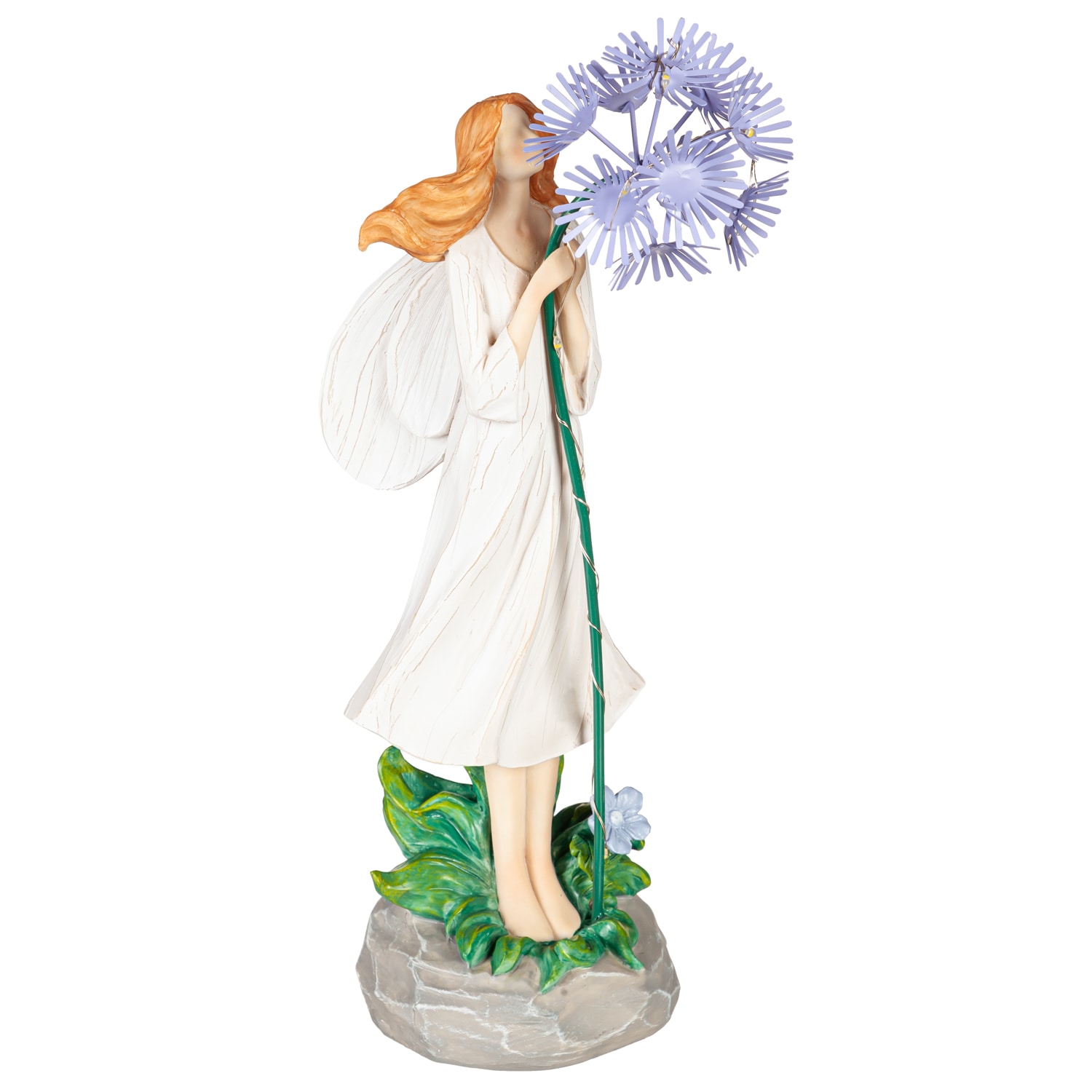 Evergreen 2LA2433 13.19-in H x 6.1-in W White Fairy Garden Statue