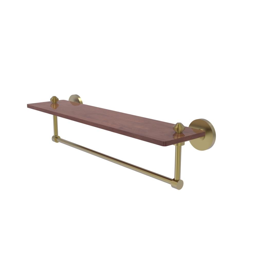 Allied Brass SB-1TB-22-IRW-SBR Southbeach Satin Brass Wall mount Bathroom Shelf ( 22-in x 4-in x 5-in )