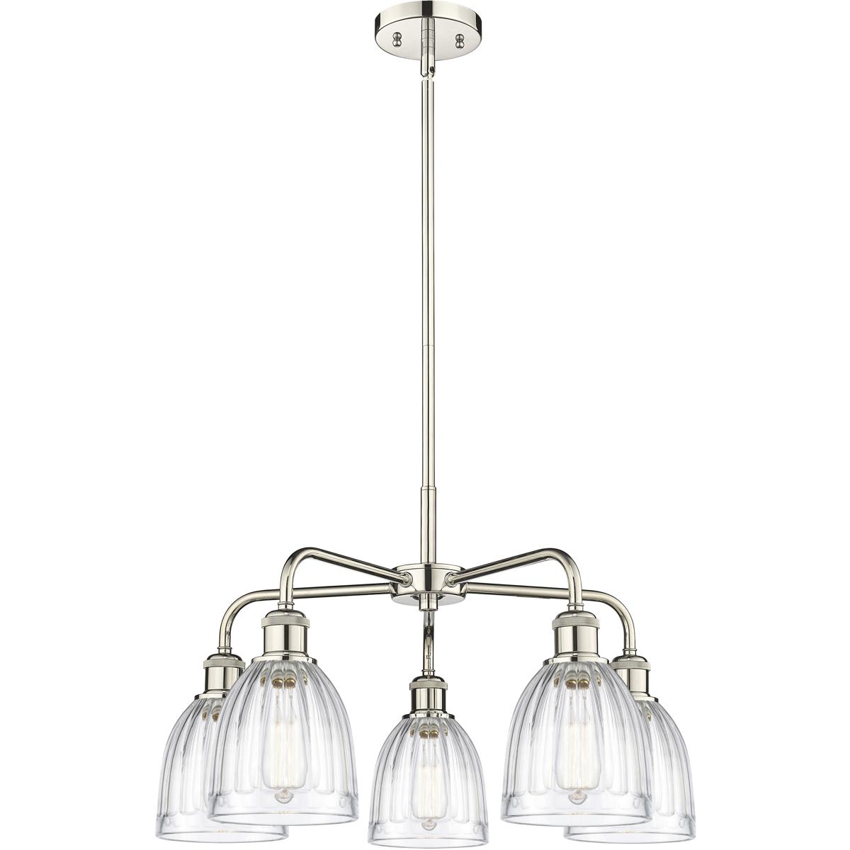 Innovations Lighting - 516-5CR-PN-G442 Brookfield Chandelier Polished Nickel