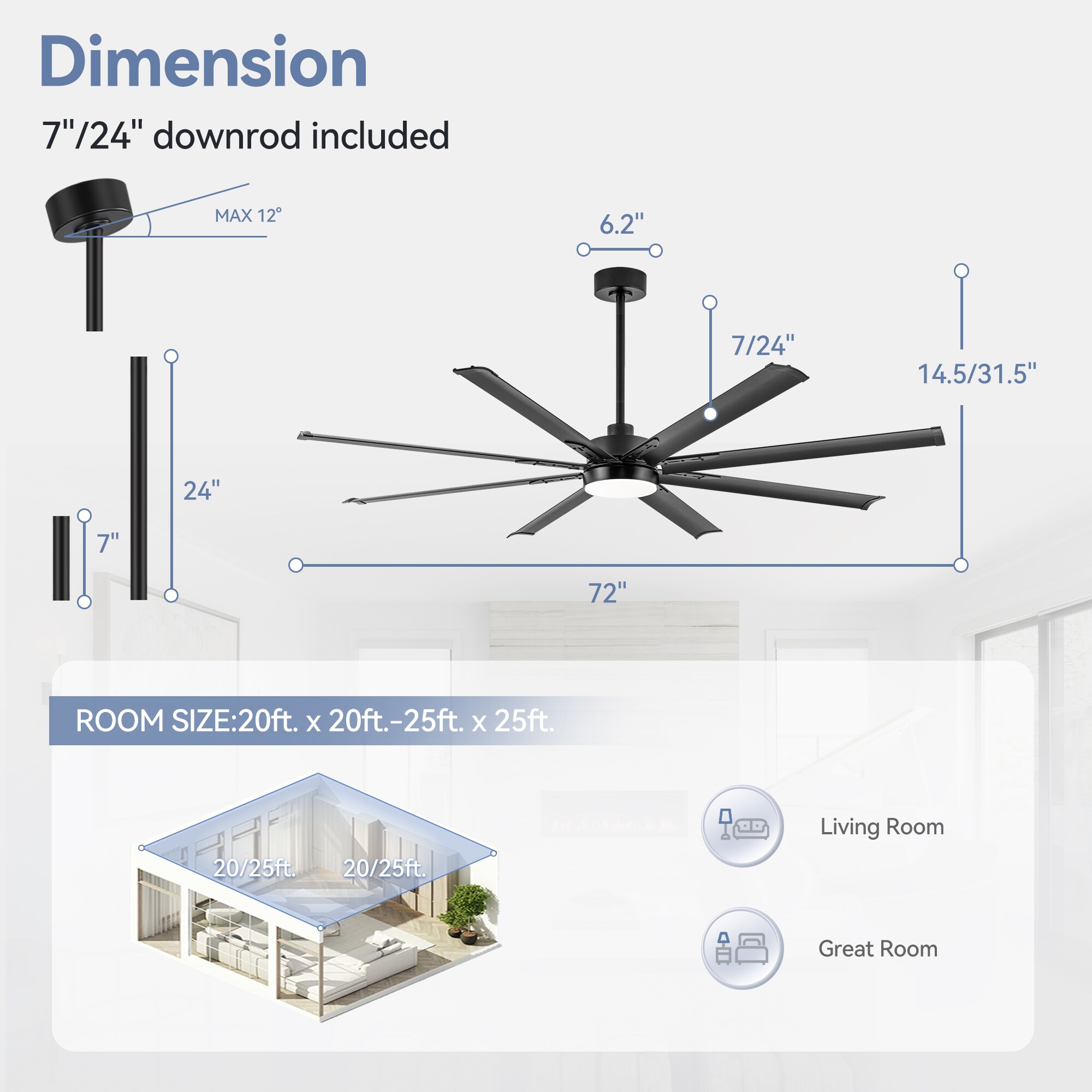 Breezary 32003-CG Ceiling-Fans - View #11