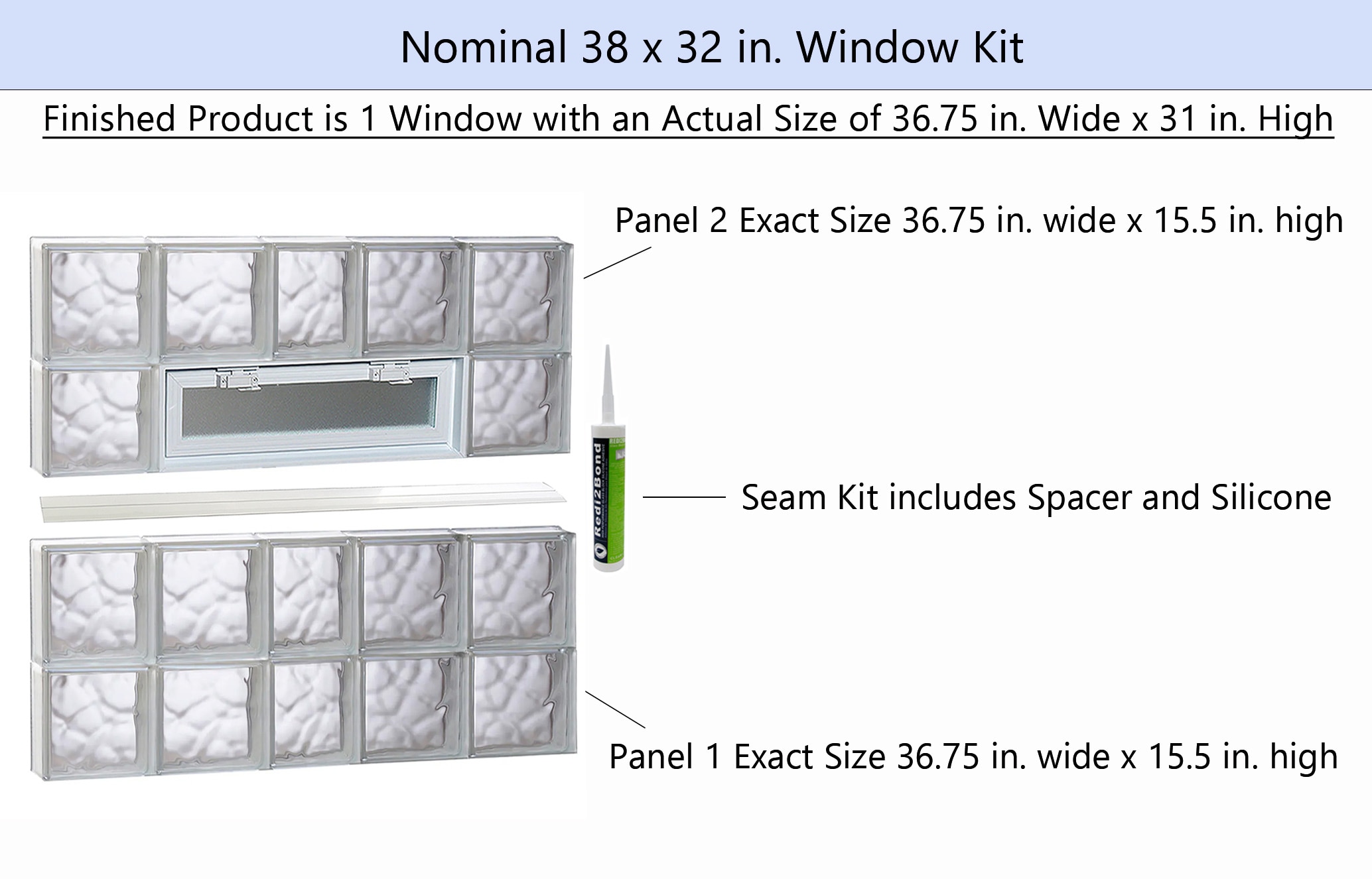 REDI2SET V3832DC Glass-Block-Windows - View #2