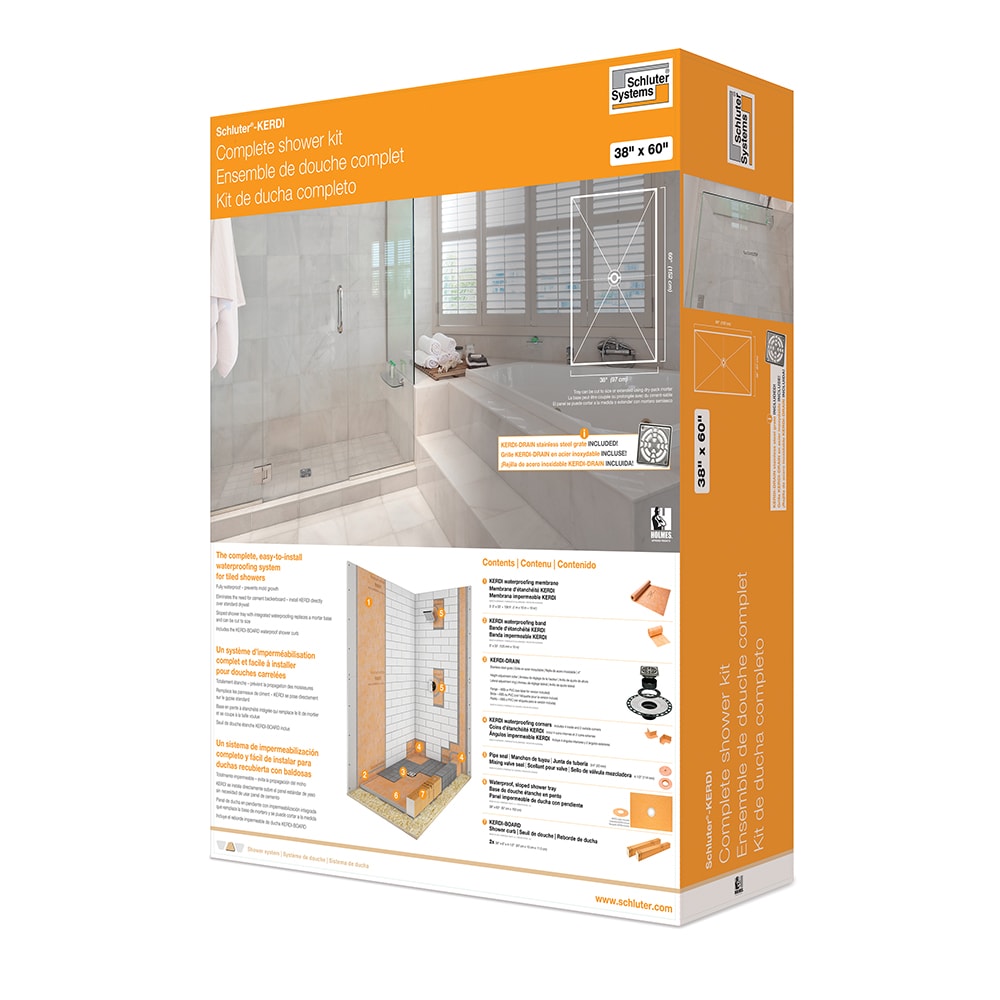 Schluter Systems Kerdi-Shower-Kit 38-in x 60-in PVC Stainless