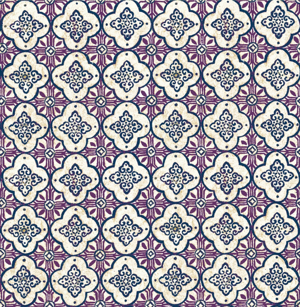 A-Street Prints 1014-001852 Kismet 56.0-Sq. Feet Violet Non-woven Geometric Unpasted Wallpaper