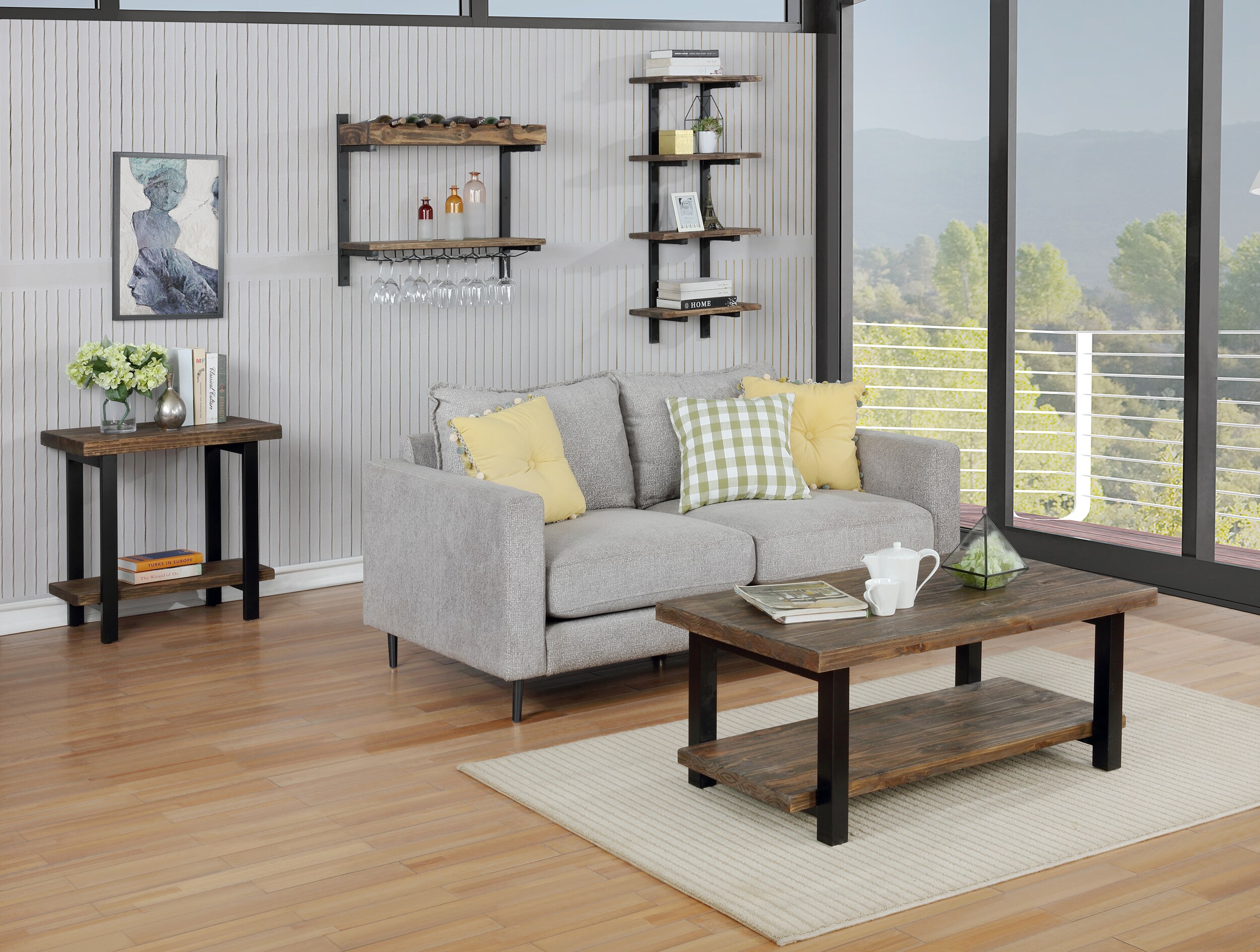 Alaterre Furniture AMBA5620 Wall-Mounted-Shelving - View #4