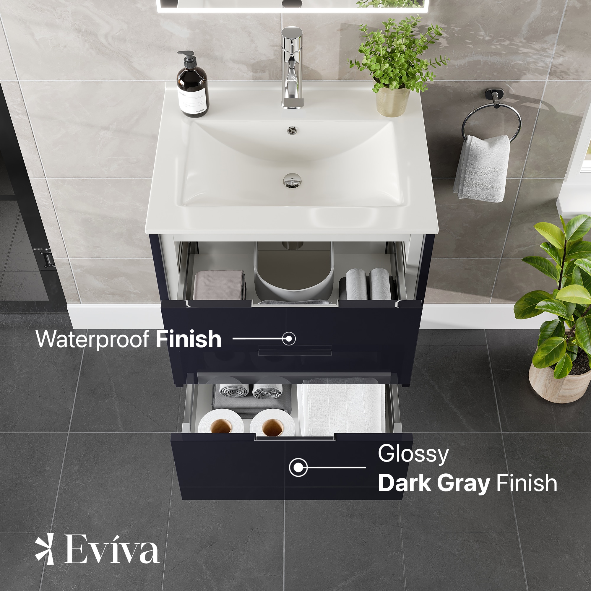 Eviva EVVN564-24DGR Bath-Vanity-Combo - View #4