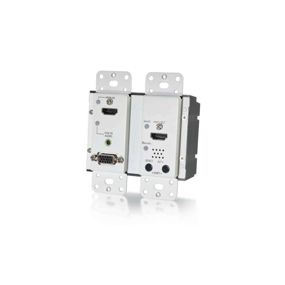 C2G SY3912496 C2g 29301 Hdmi-Vga-3.5 Over 1 Cat5 Extender Wall Plate Transmitter- White