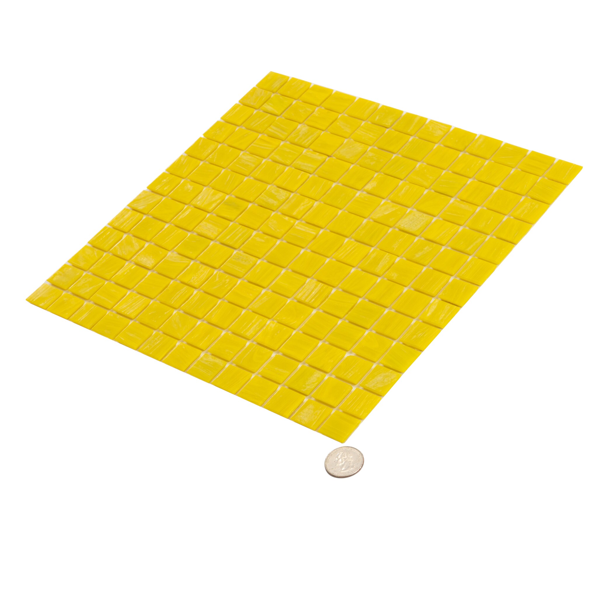 Apollo Tile Celestial Canary Yellow 12-in x 12-in Glossy Glass Uniform Squares Floor and Wall Tile (20-sq. ft/ Carton)