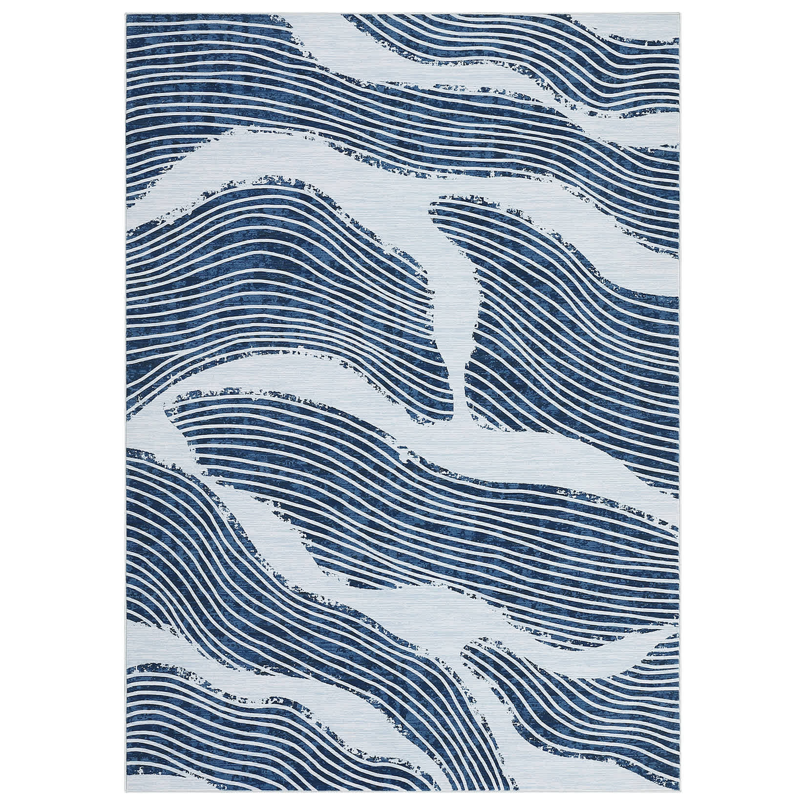 ●J. Rag' Al-Amin Qeetex 8 x 10 ft Polyester Imitation Cashmere Blue