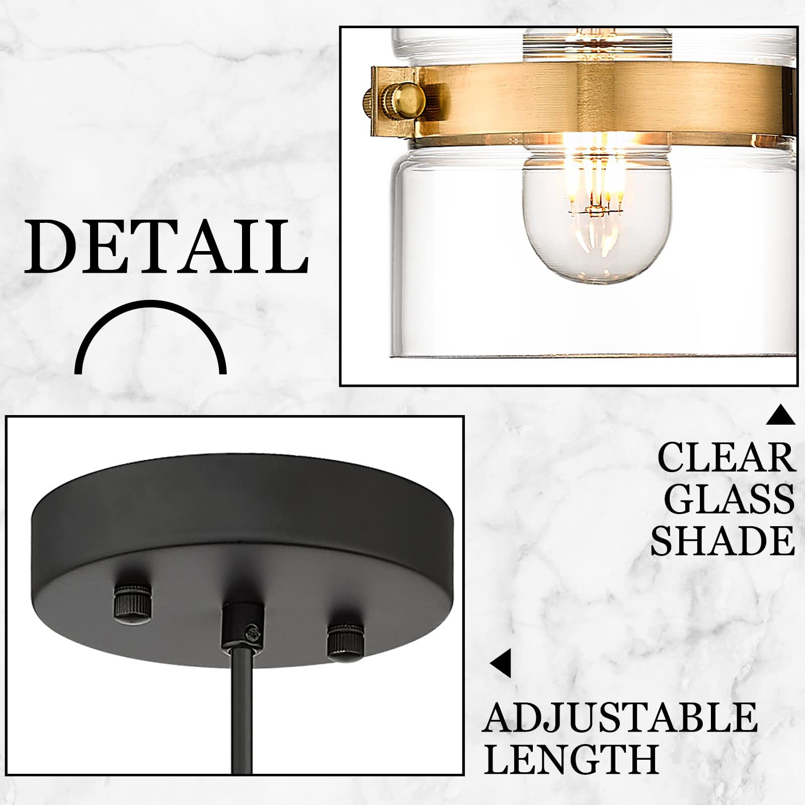 LTMATE LSJE258MIL BK+BG Pendant-Lights - View #2