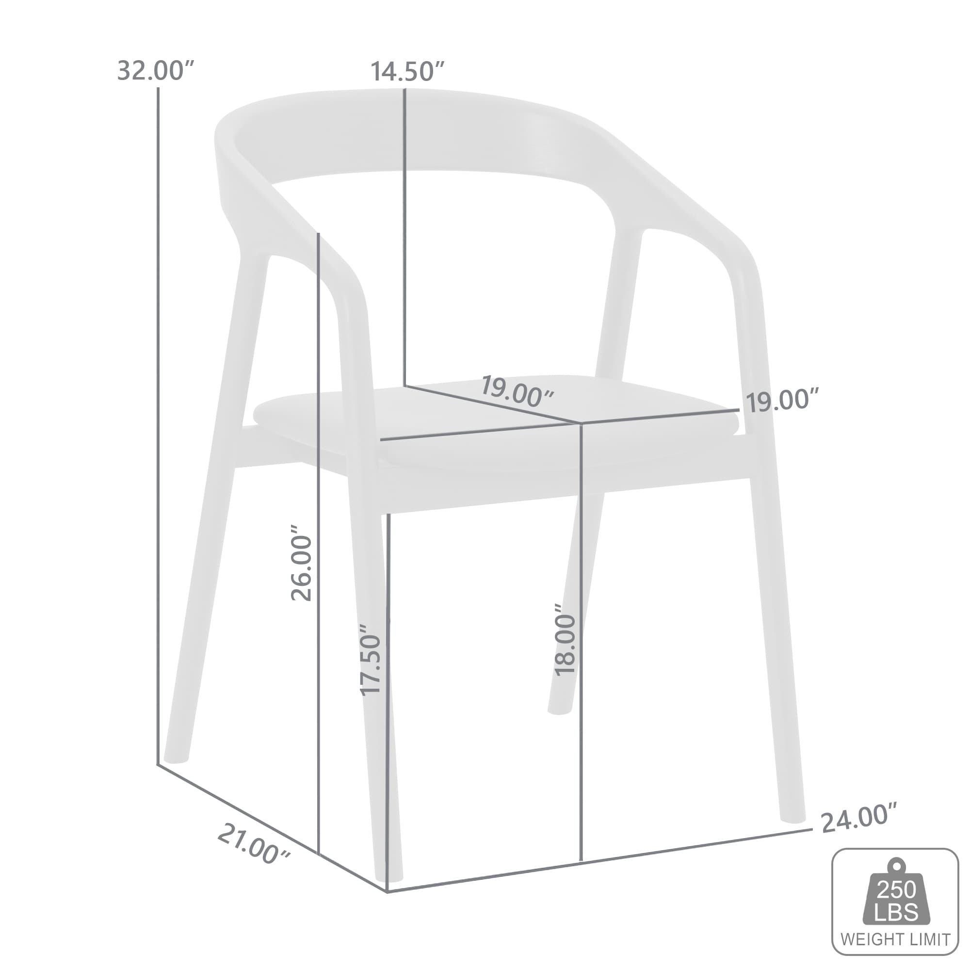 Armen Living LCAPSIBLK Dining-Chairs - View #12